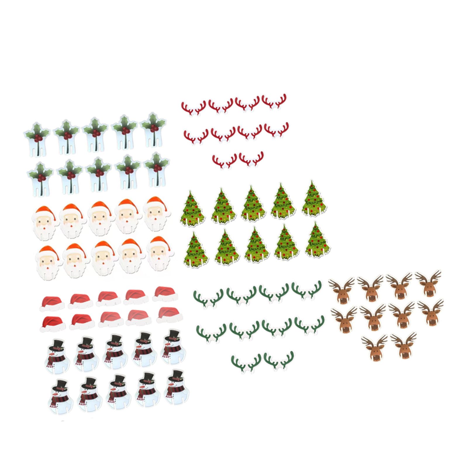 240 PCS Christmas Glass Cup Card Easy To Use Cute Pattern Xmas Party Wine Glass Decoration Card for Christmas - Image 7