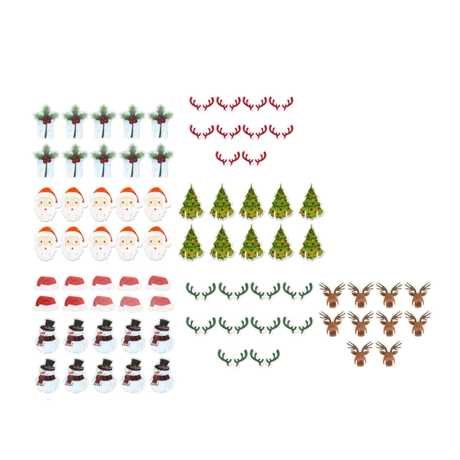 240 PCS Christmas Glass Cup Card Easy To Use Cute Pattern Xmas Party Wine Glass Decoration Card for Christmas - Image 8