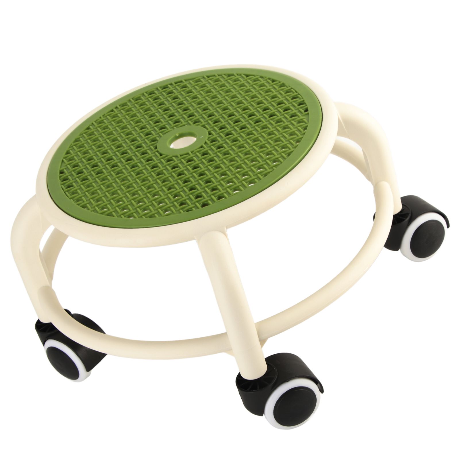 Round Rolling Low Stool Comfortable Universal Wheel Movable Mini Stool High Weight Capacity for Home Green - Image 7