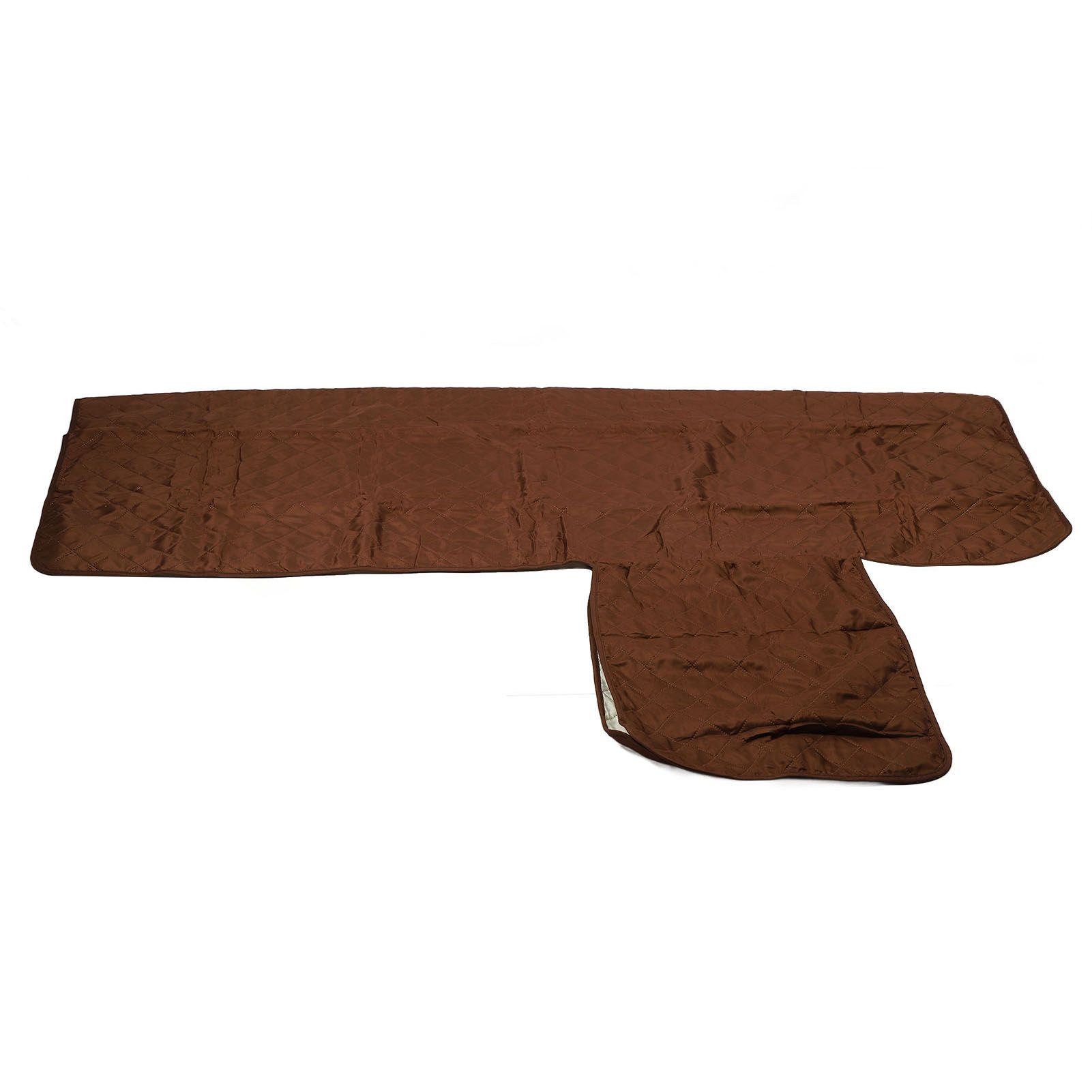 Sofa Protective Cover Waterproof Washable Wear Resistant 2 Seats Polyester Mat for Pets Brown - Image 1