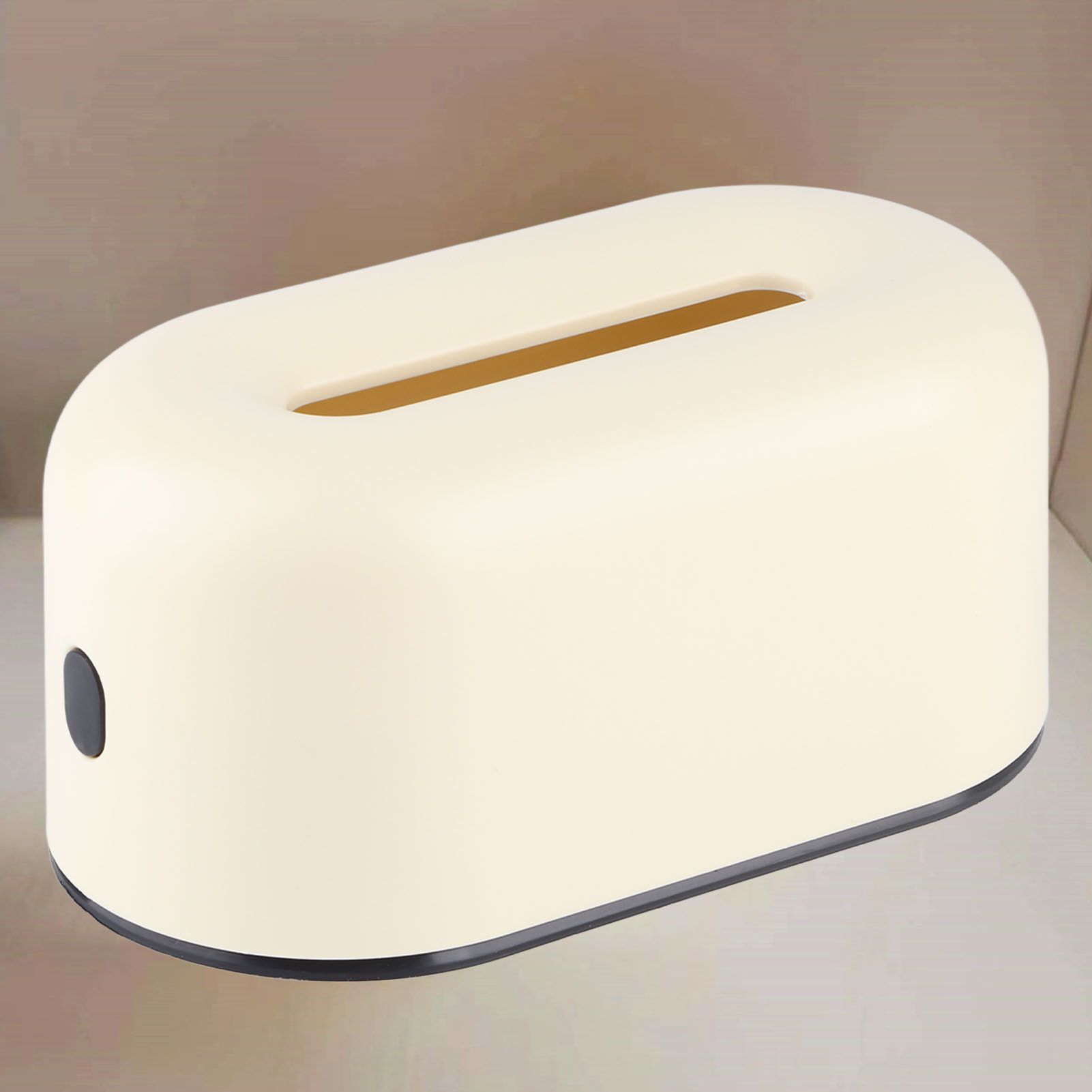 Tissue Box Holder Waterproof Simple Cream Yellow Wide Opening Plastic Tissue Paper Box for Office Bedroom Living Room - Image 6