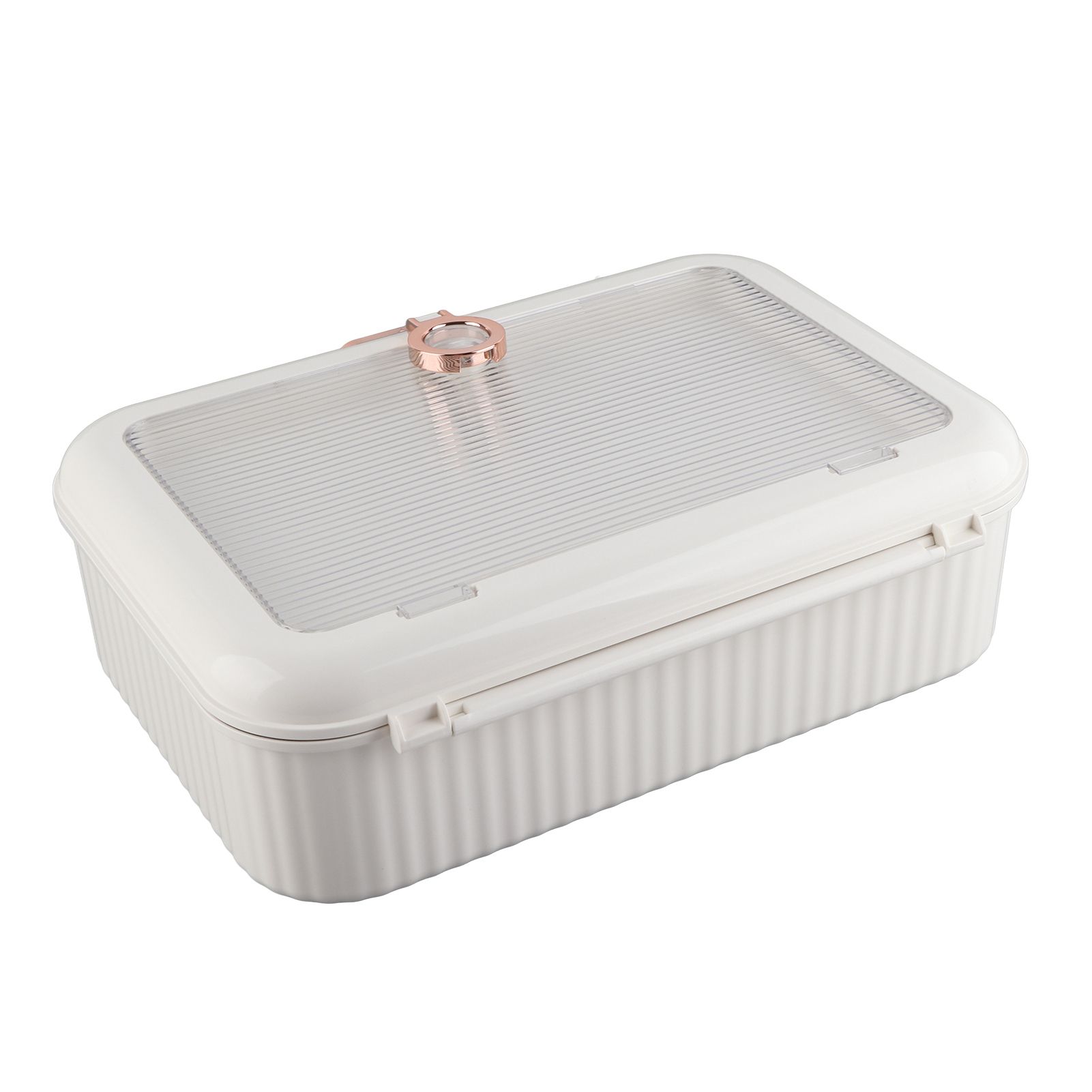 Multifunctional Document Storage Box Large Capacity Two Layer Liner Home Certificate Organizer White - Image 4