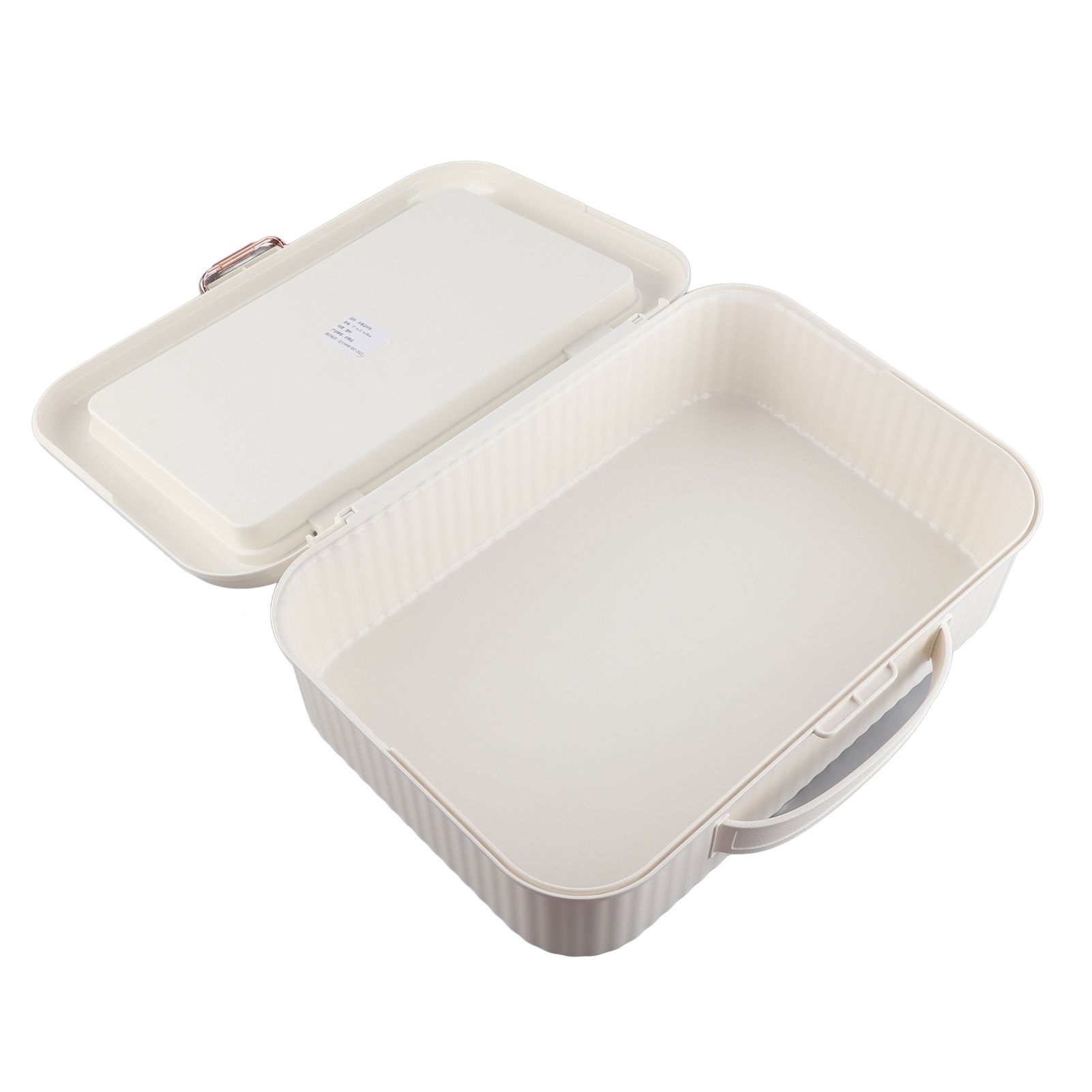 Multifunctional Document Storage Box Large Capacity Two Layer Liner Home Certificate Organizer White - Image 7