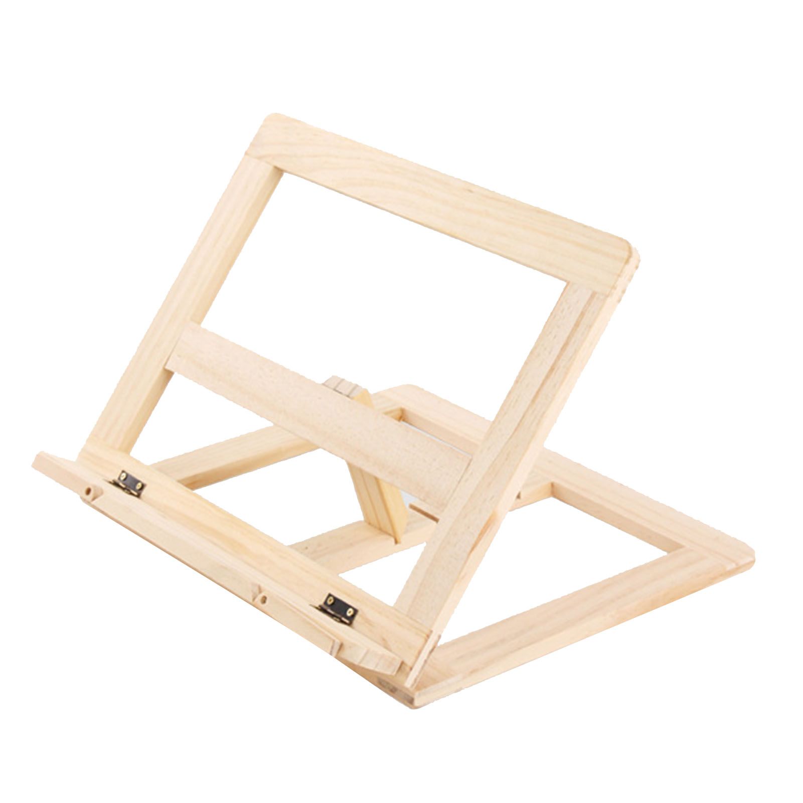 Wooden Book Stand Adjustable Book Holder Reading Stand Recipe Cookbook Holder for Kid Adult Home Wooden Clip - Image 1