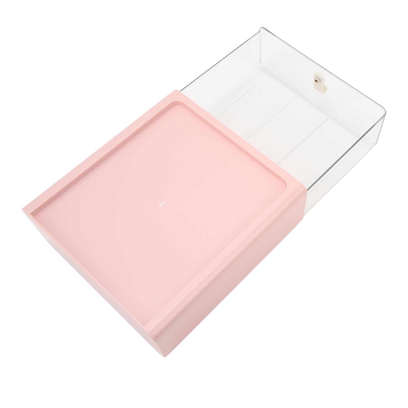 Clear Drawer Storage Box Large Capacity Desktop Drawer Storage Container Organizer for Office Pink - Image 2