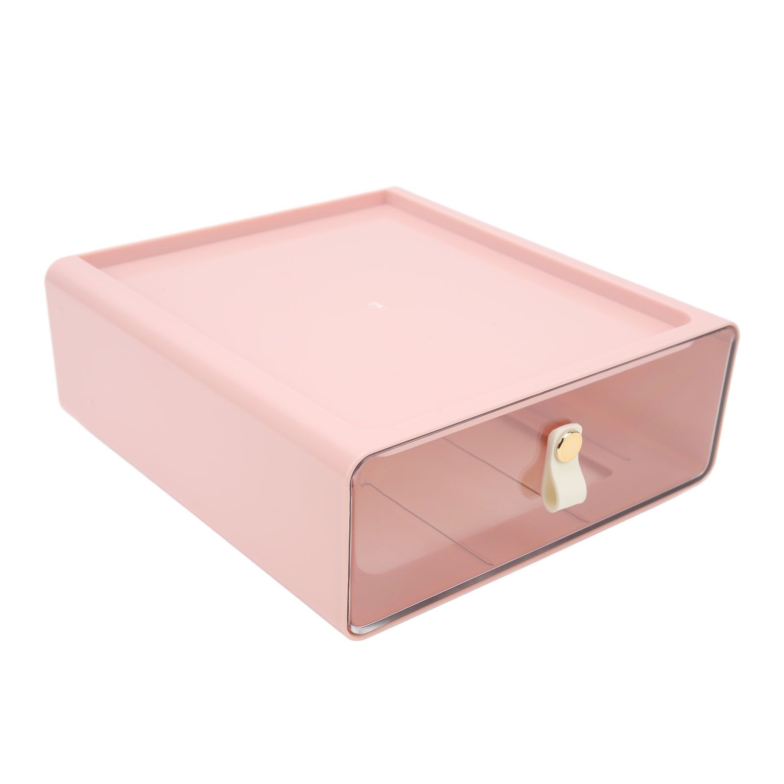 Clear Drawer Storage Box Large Capacity Desktop Drawer Storage Container Organizer for Office Pink - Image 3