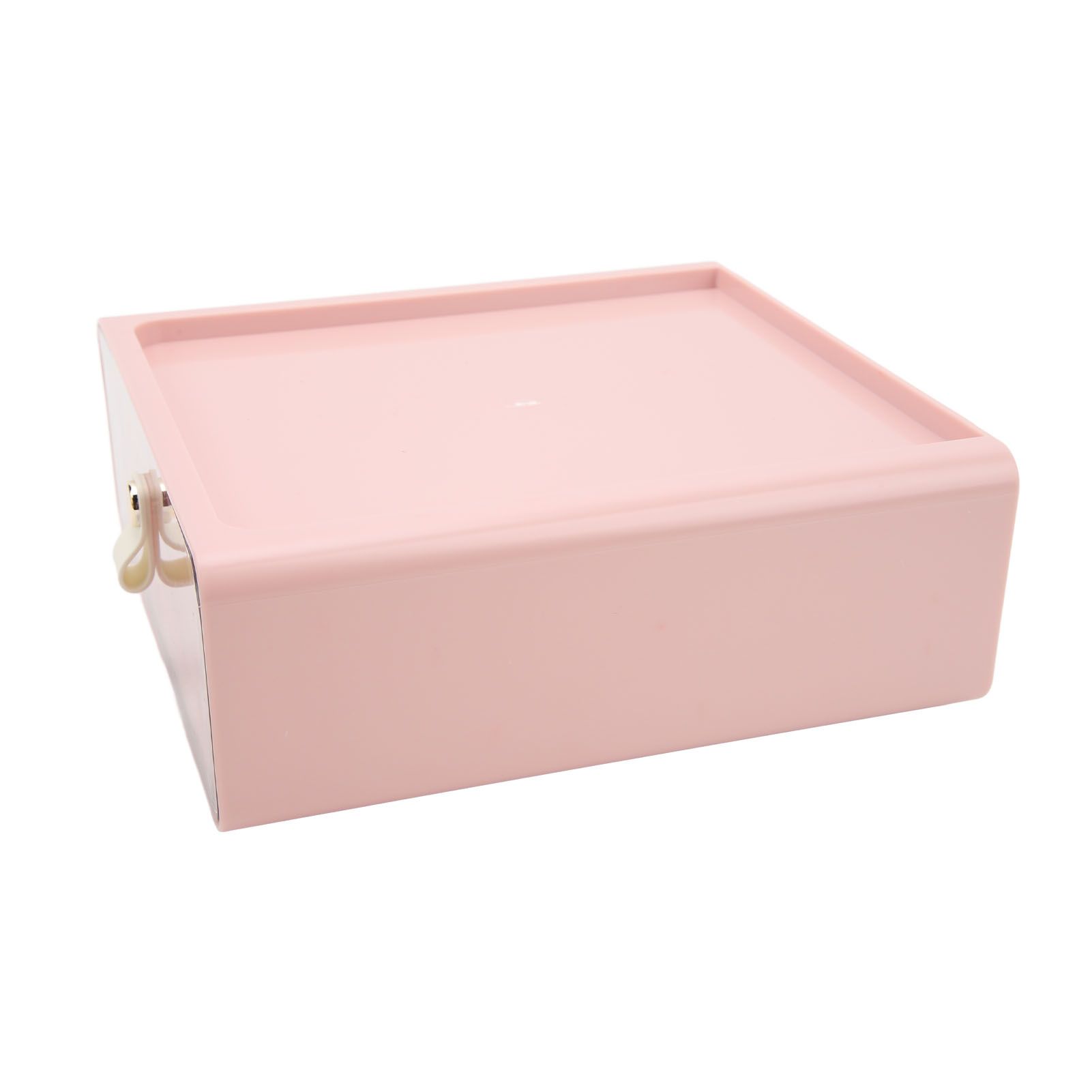 Clear Drawer Storage Box Large Capacity Desktop Drawer Storage Container Organizer for Office Pink - Image 6
