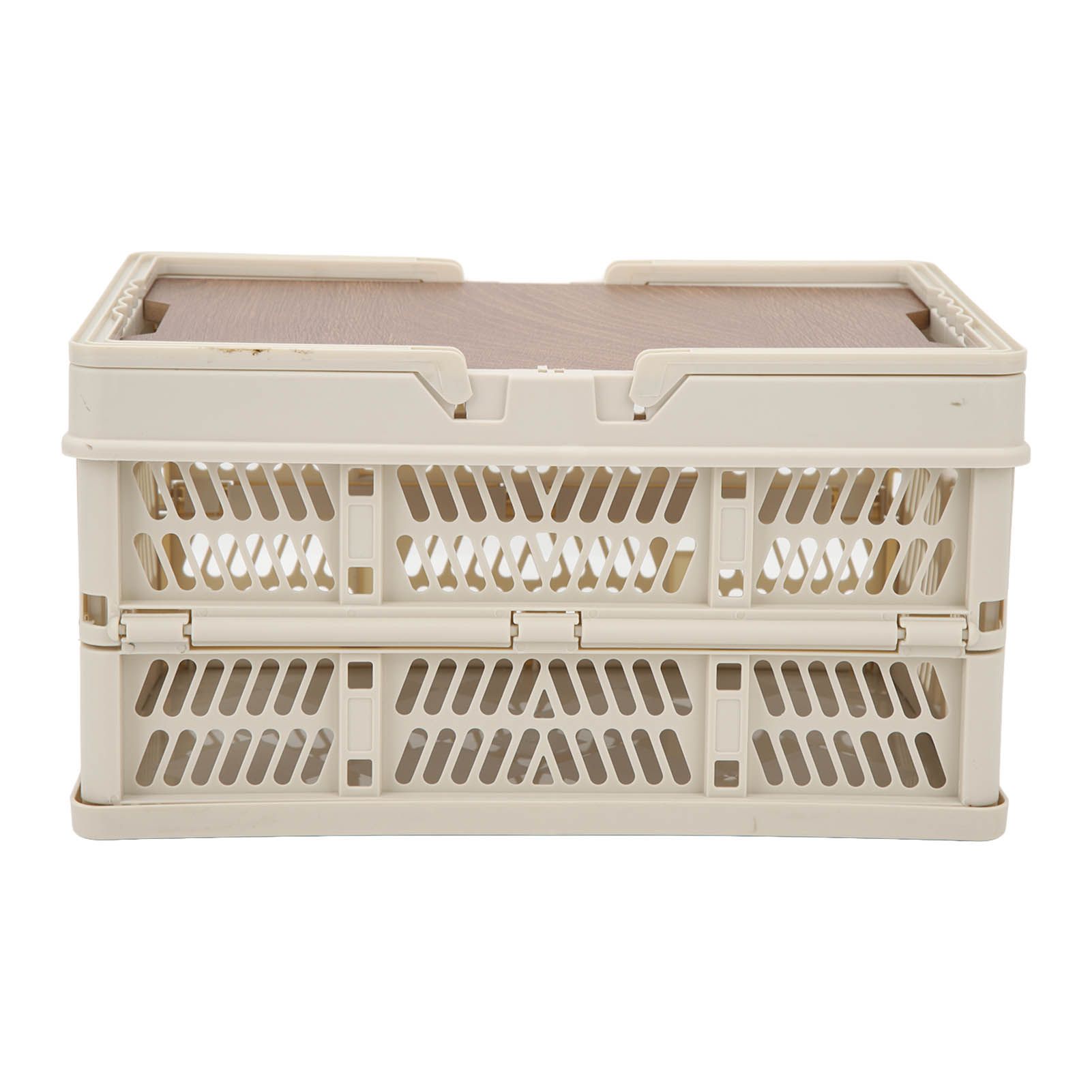 Camping Picnic Basket Foldable Large Capacity Multifunction Handheld Camping Storage Basket Camping Storage Box Grey White S - Image 5