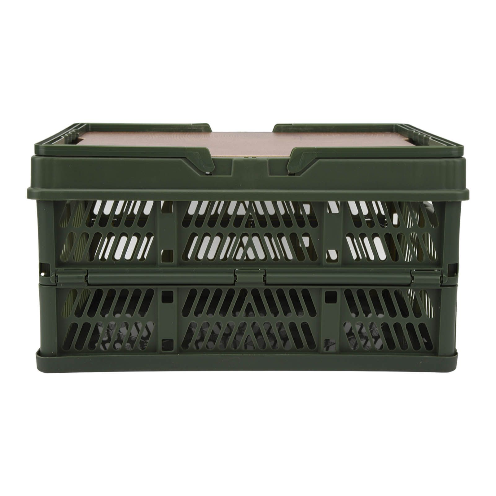 Camping Picnic Basket Foldable Large Capacity Multifunction Handheld Camping Storage Basket Camping Storage Box Green S - Image 5