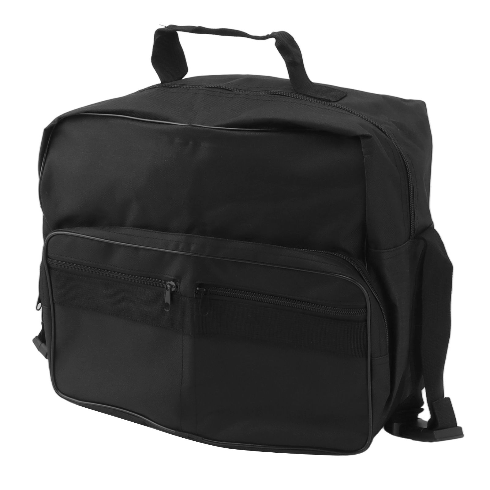 Wheelchair Bag Hang On Back Storage Tote Portable Large Capacity Waterproof Accessible Pouch Travel Messenger Black - Image 8