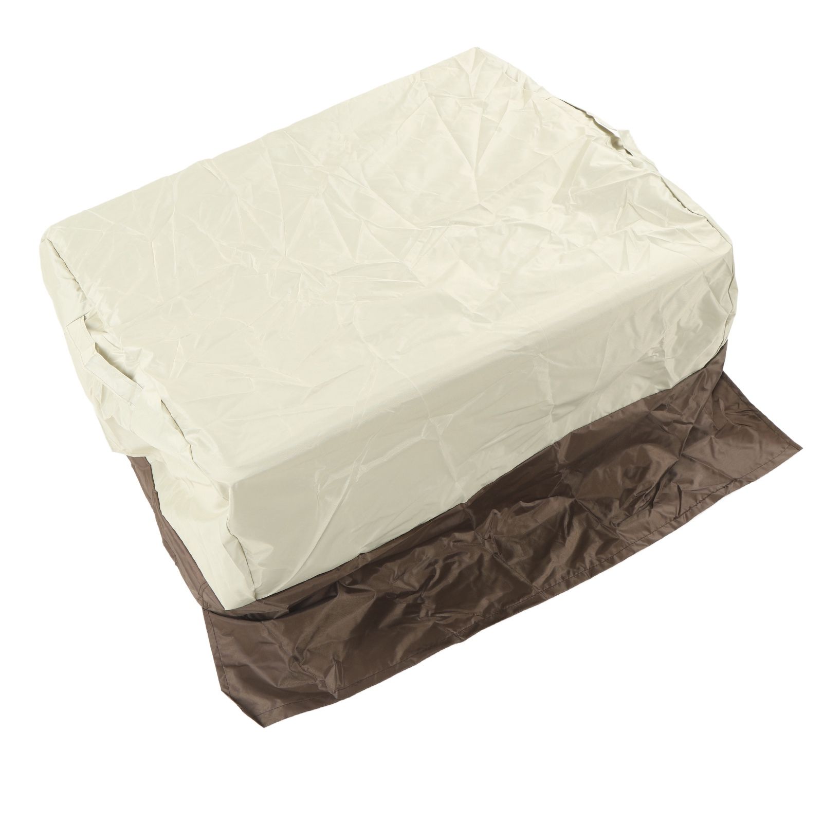 BBQ Grill Cover Waterproof Oxford Cloth Outdoor Rainproof Dustproof Sunproof Built in Grill Top Cover Grill Cover Beige Coffe Color Blocking - Image 6