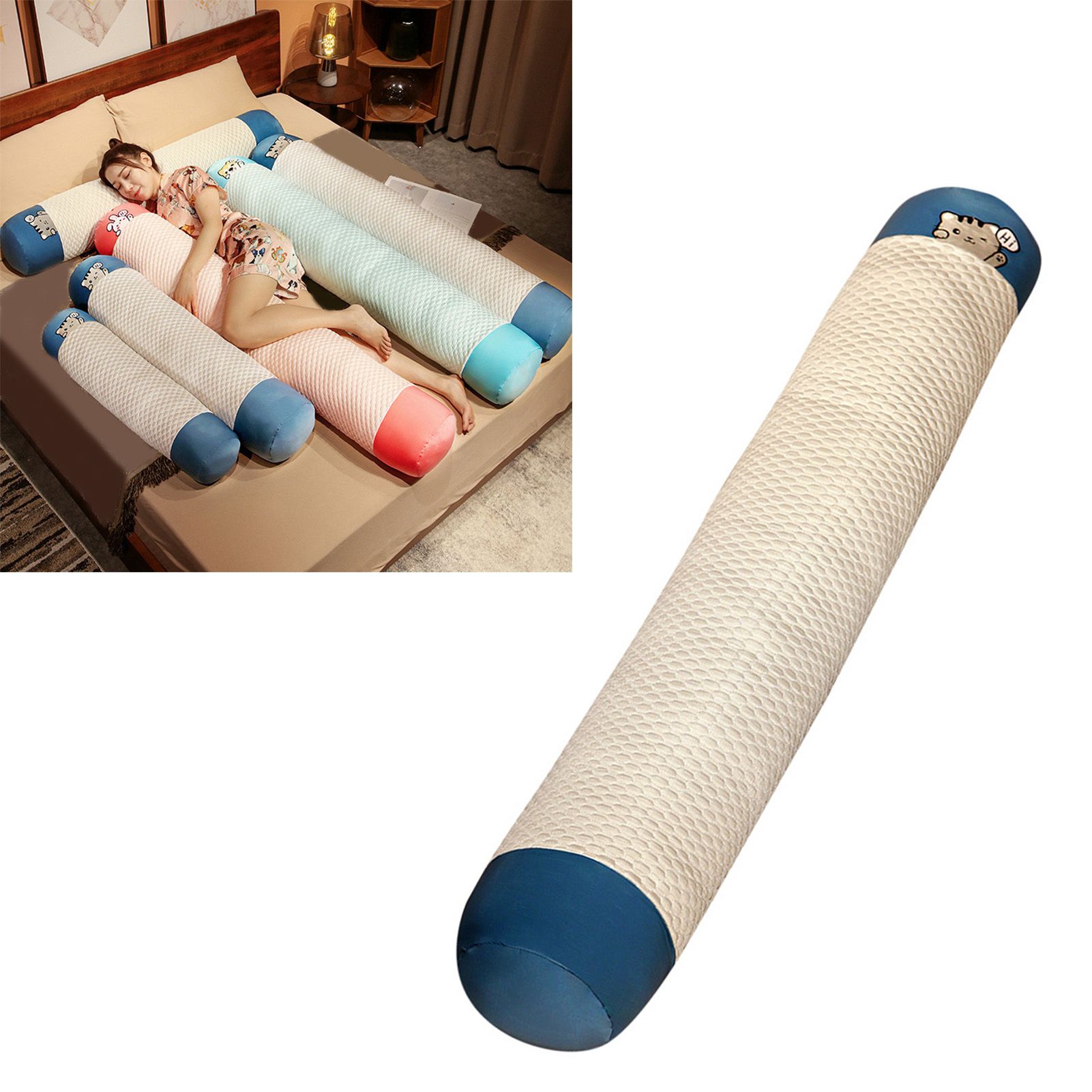 Cute Body Pillow Removable Washable Breathable Plush Soft Long Bed Pillow for Summer Sleeping Cat 100cm / 39.4in - Image 5