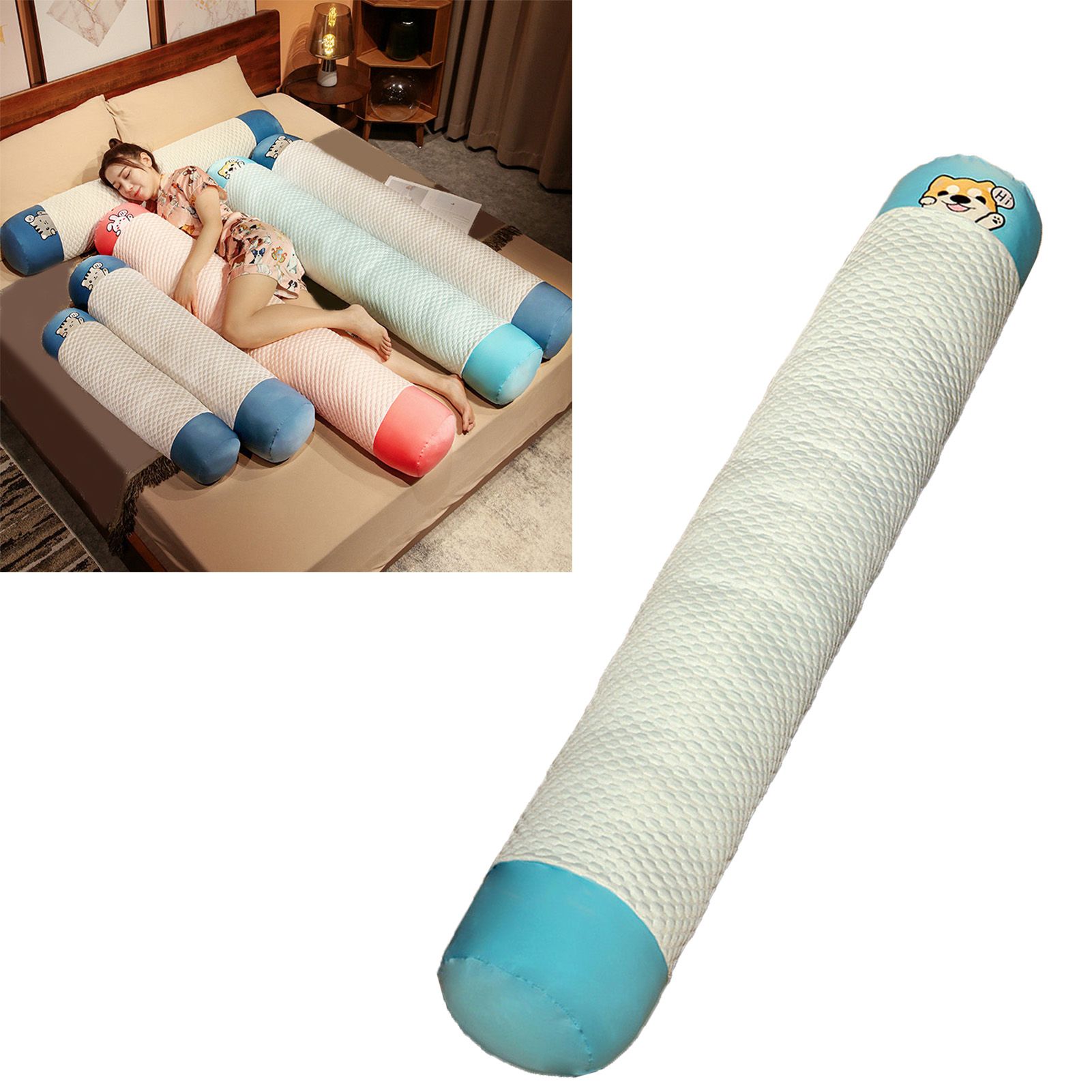 Cute Body Pillow Removable Washable Breathable Plush Soft Long Bed Pillow for Summer Sleeping Dog 85cm / 33.5in - Image 5