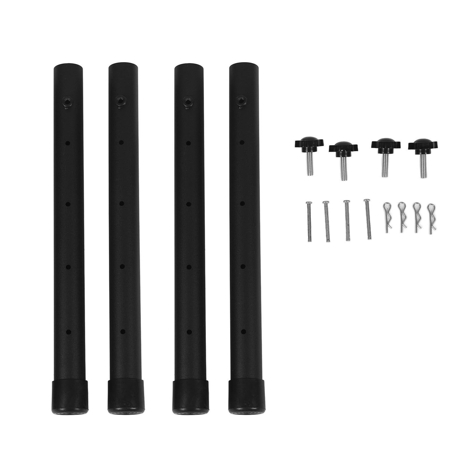 4pcs Table Leg Extenders 44cm Steel Table Leg Risers for Folding Tables Straight Bent Leg - Image 1