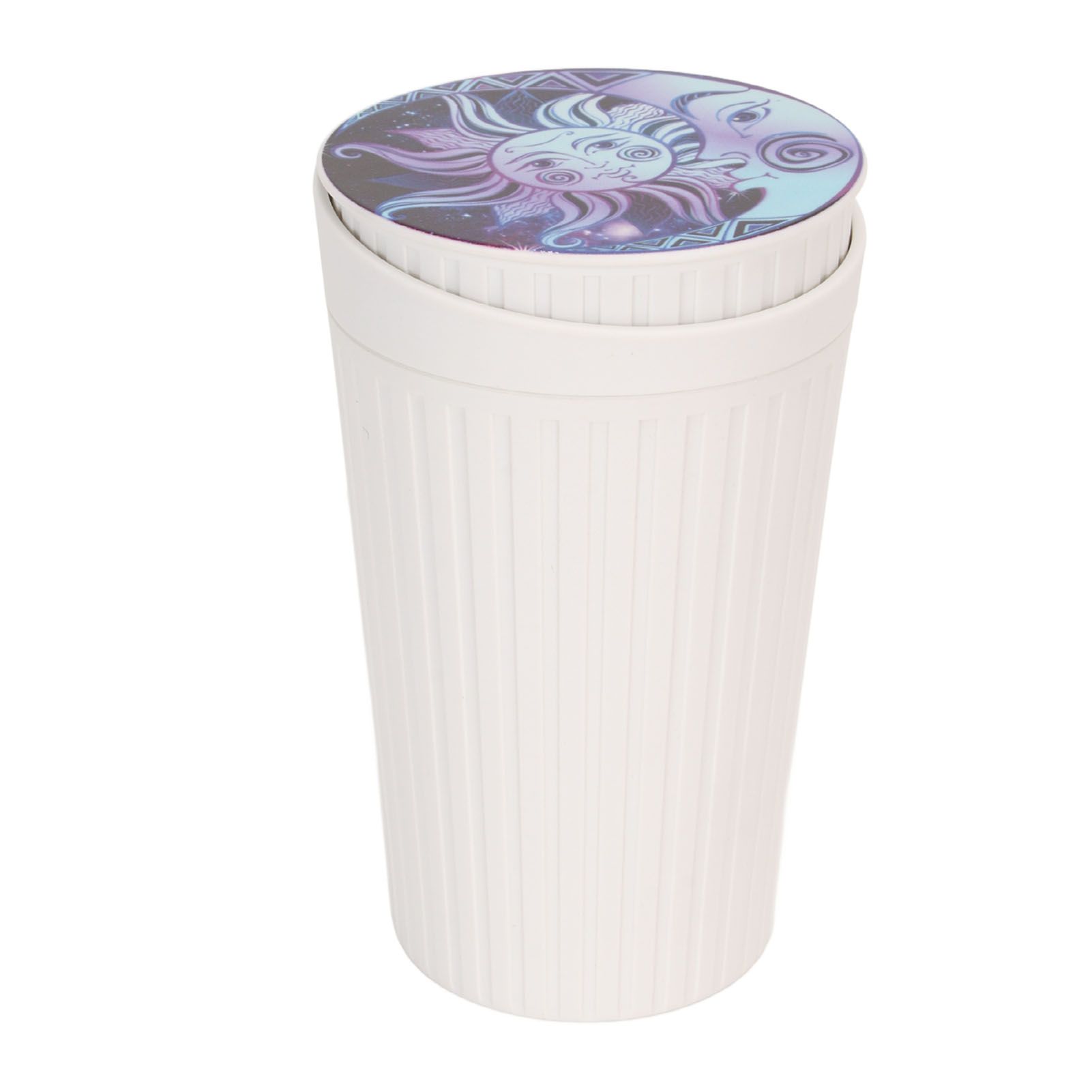 Portable Car Ashtray with Lid Double Smoke Hole White Car Covered Ashtray for Home Use Outdoor Travel - Image 7