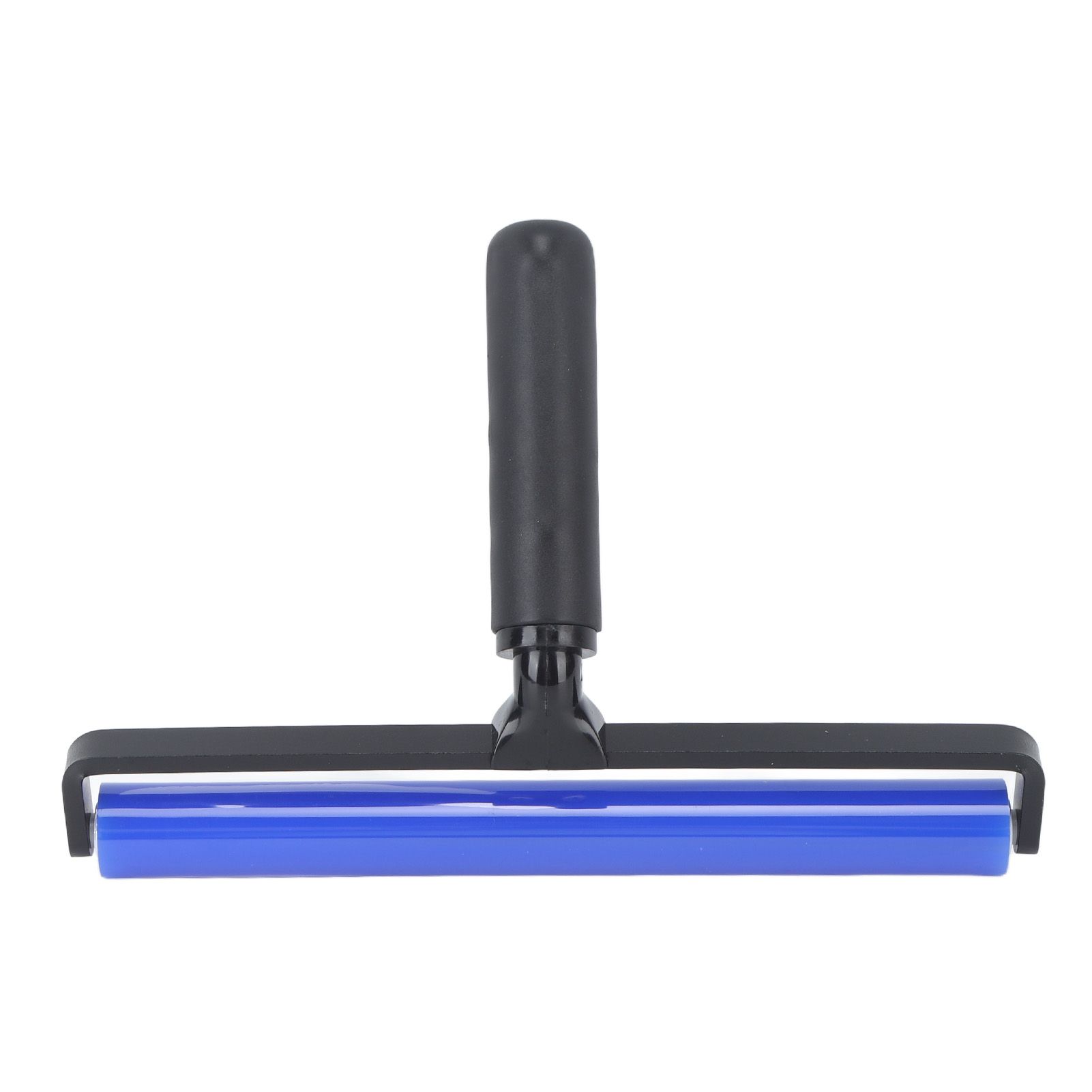 Static Roller Dust Removal Roller Super Sticky Blue Silicone Soft Static Action Cleaner Roller with Black Handle 4in - Image 1