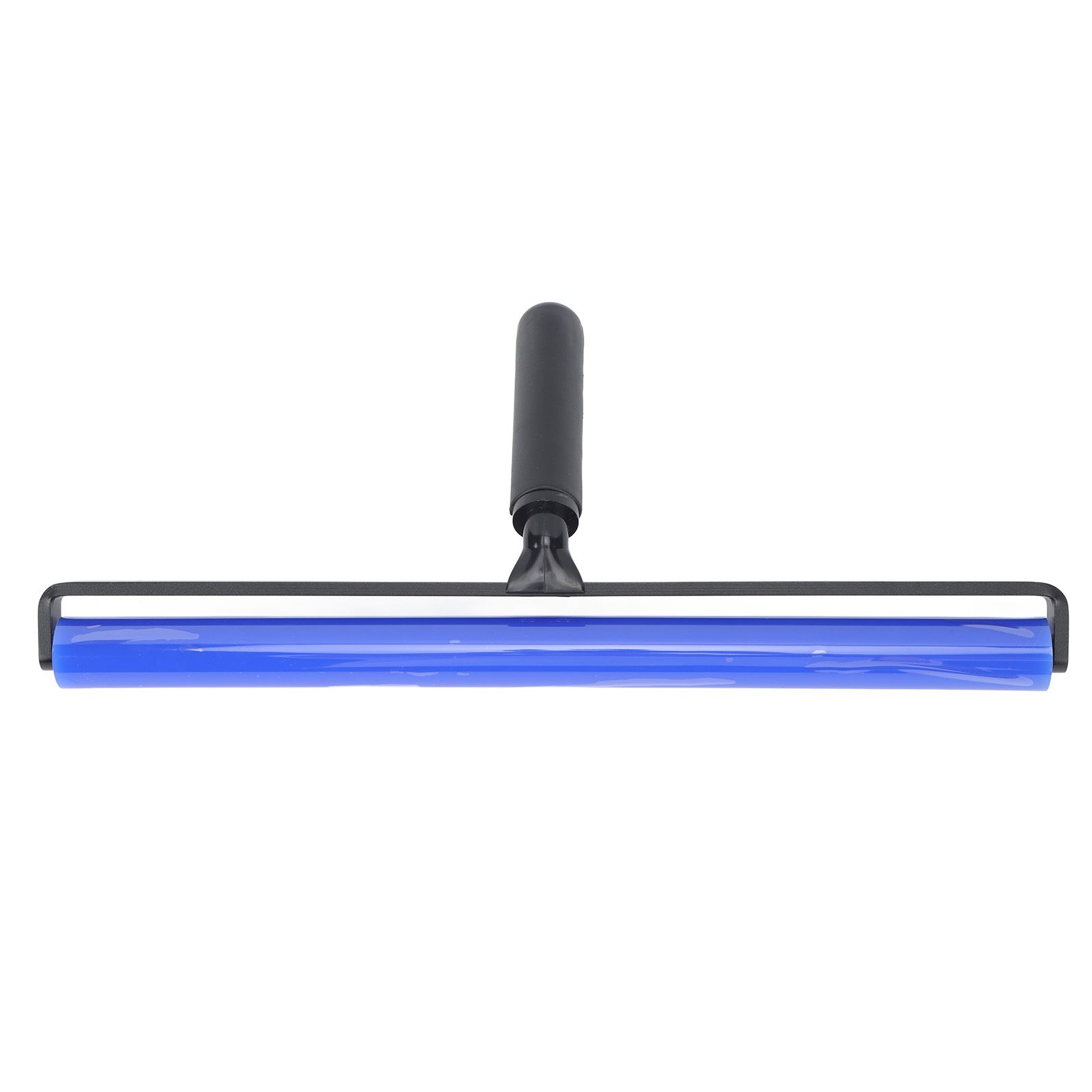 Static Roller Dust Removal Roller Super Sticky Blue Silicone Soft Static Action Cleaner Roller with Black Handle 16in - Image 1