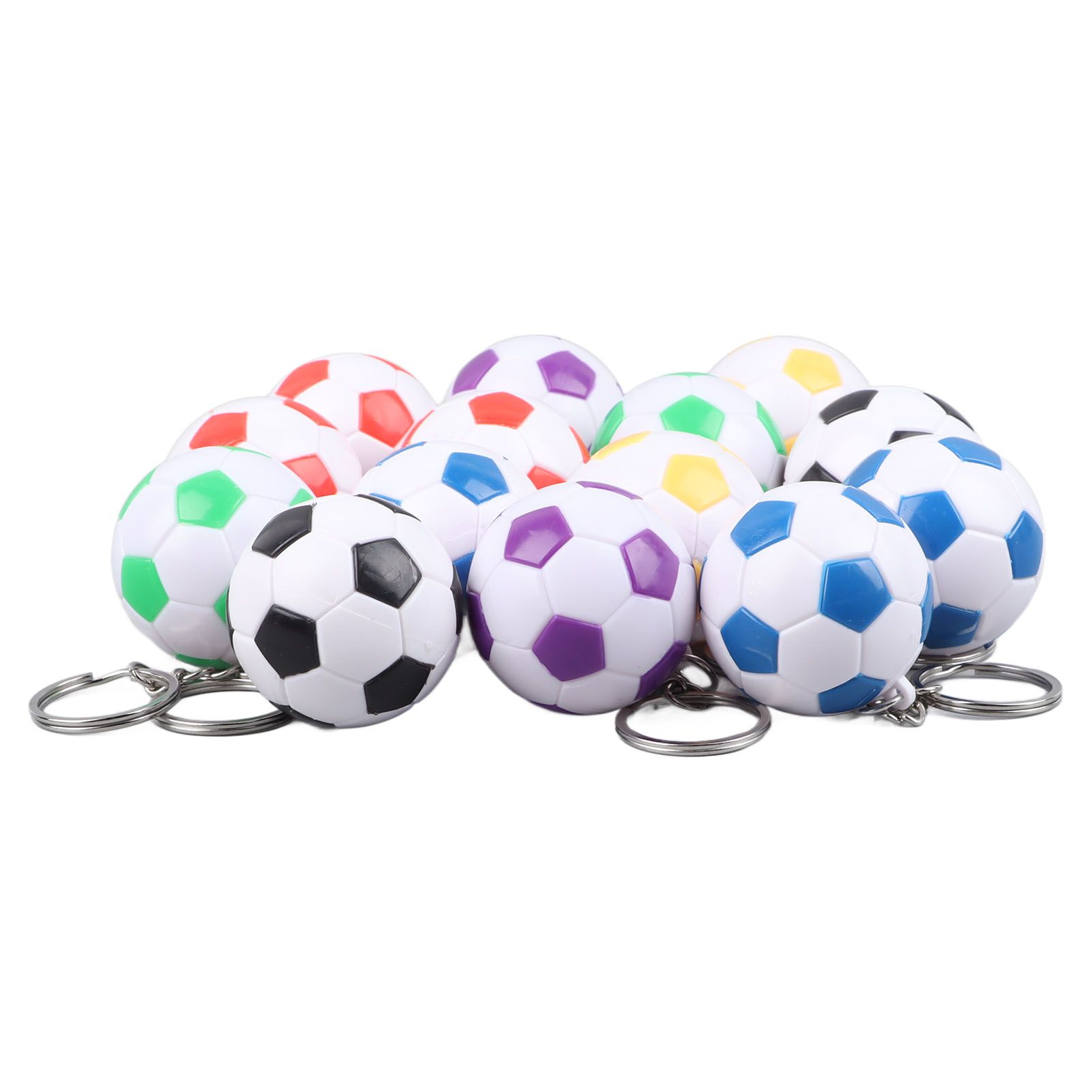 14pcs PVC Soccer Keychains Key Ring Football Keychains Waterproof Football Keyrings Sport Ball Key Chain Pull On Closure - Image 2