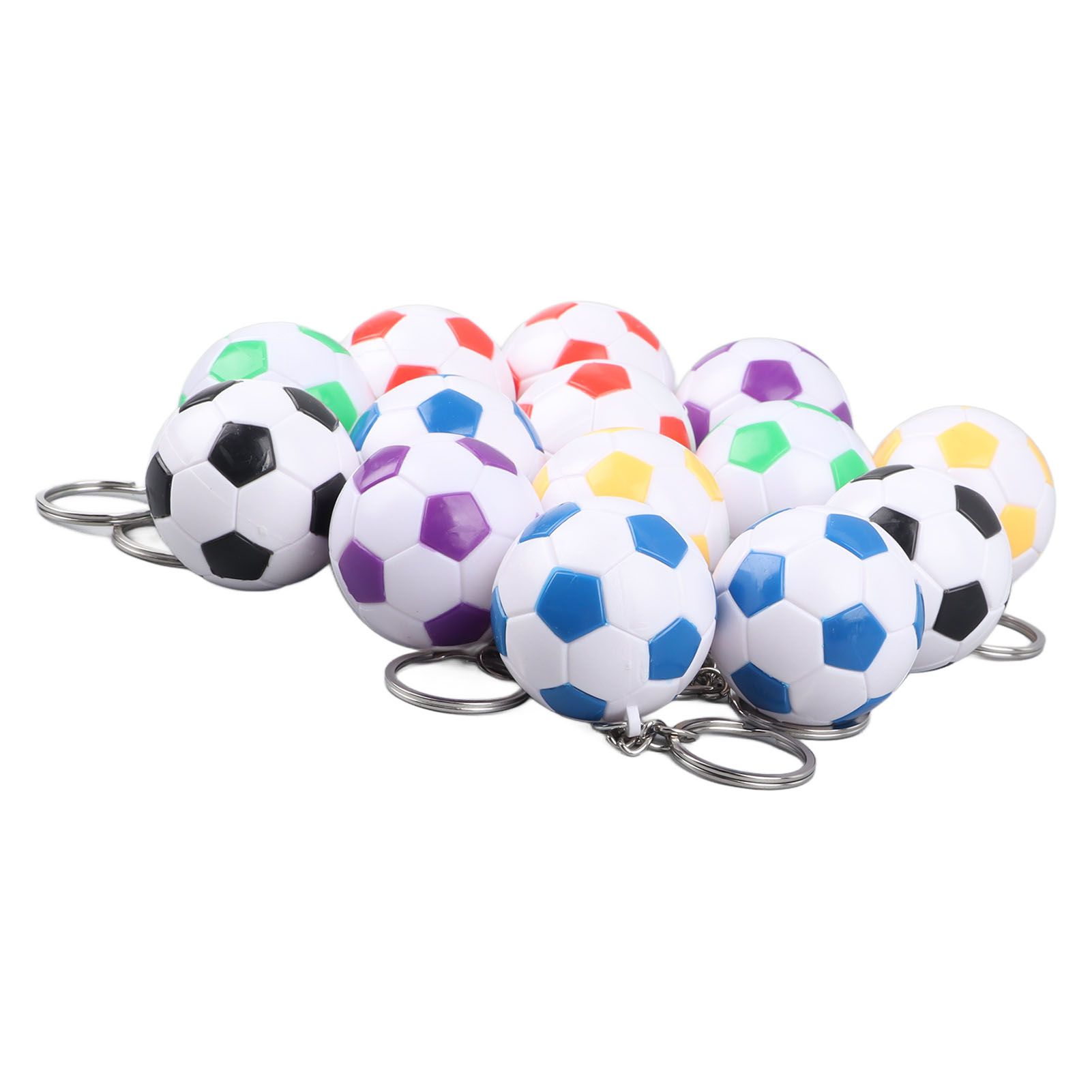 14pcs PVC Soccer Keychains Key Ring Football Keychains Waterproof Football Keyrings Sport Ball Key Chain Pull On Closure - Image 3