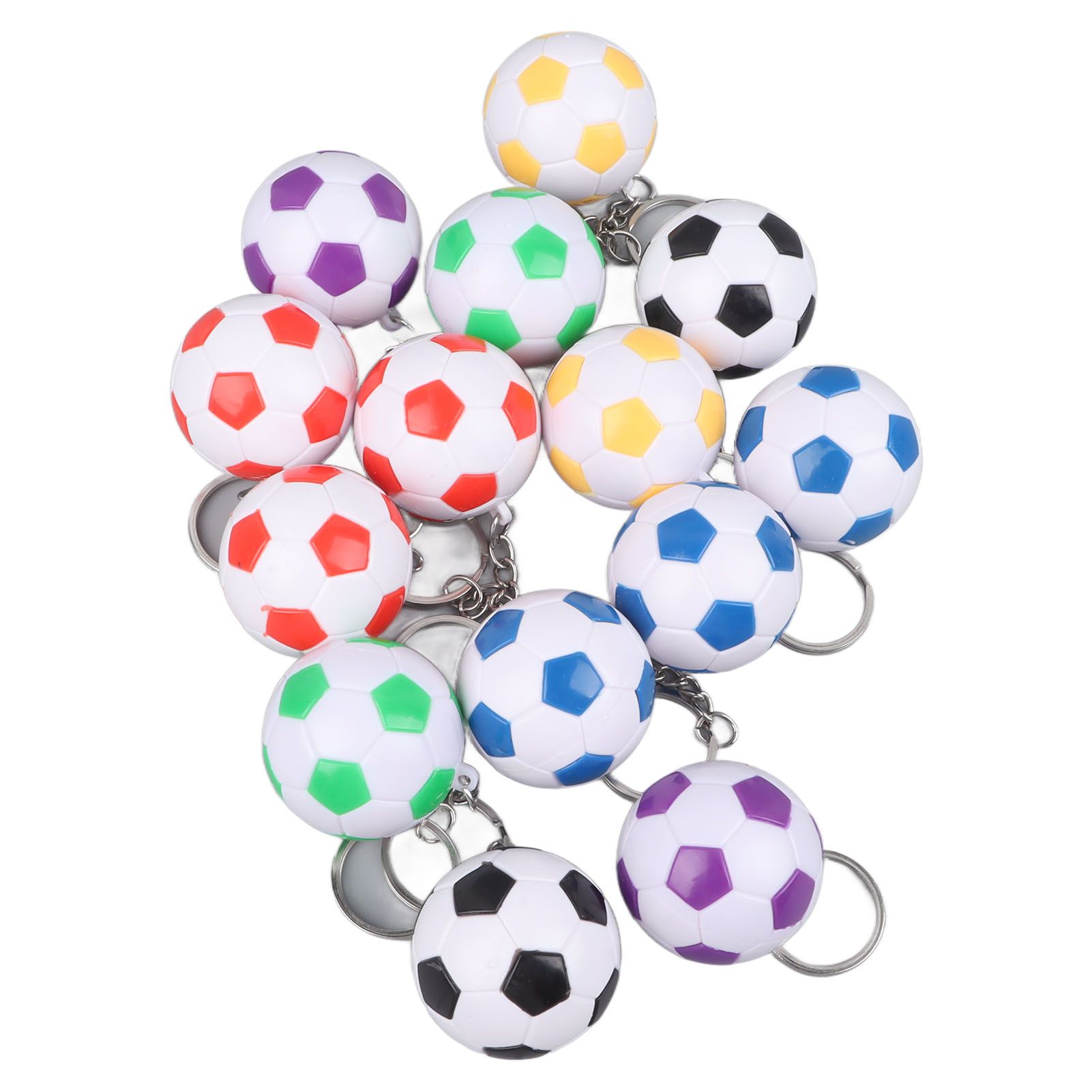 14pcs PVC Soccer Keychains Key Ring Football Keychains Waterproof Football Keyrings Sport Ball Key Chain Pull On Closure - Image 4