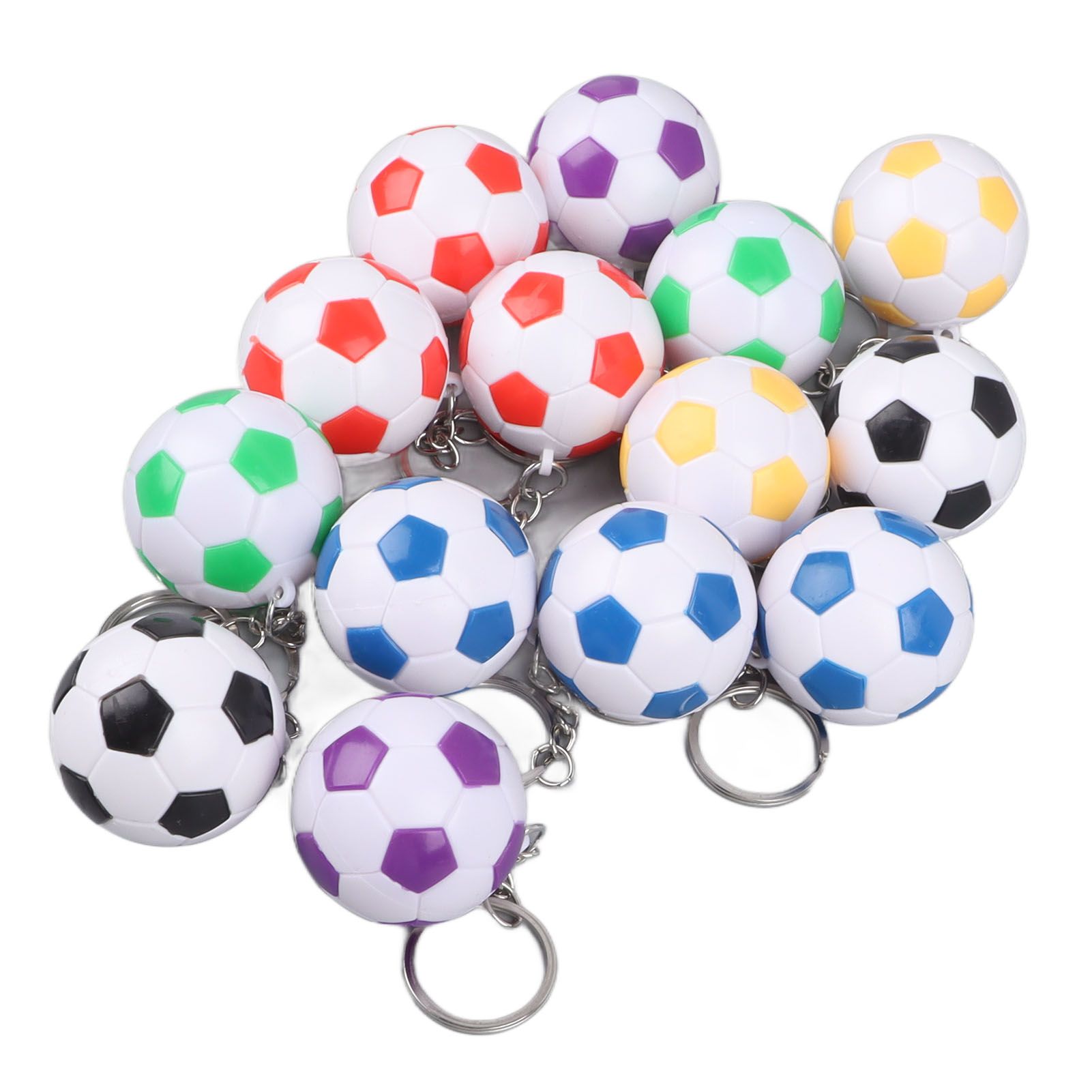 14pcs PVC Soccer Keychains Key Ring Football Keychains Waterproof Football Keyrings Sport Ball Key Chain Pull On Closure - Image 5