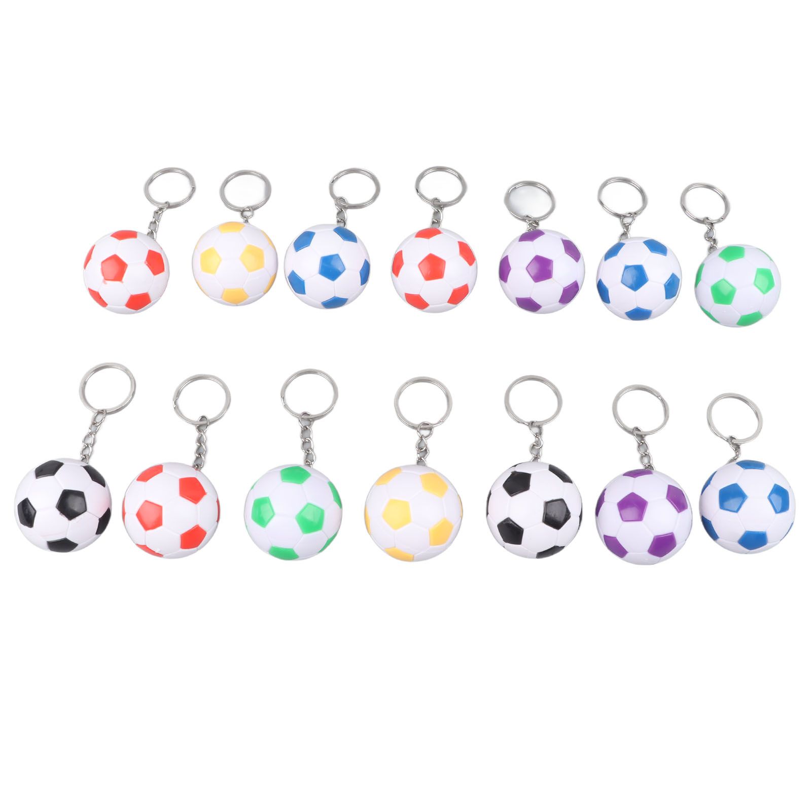 14pcs PVC Soccer Keychains Key Ring Football Keychains Waterproof Football Keyrings Sport Ball Key Chain Pull On Closure - Image 6