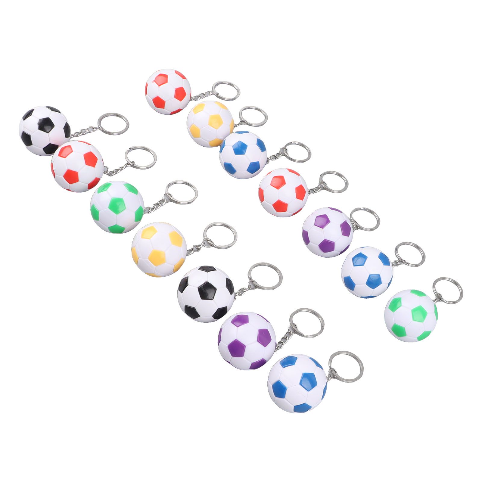 14pcs PVC Soccer Keychains Key Ring Football Keychains Waterproof Football Keyrings Sport Ball Key Chain Pull On Closure - Image 8