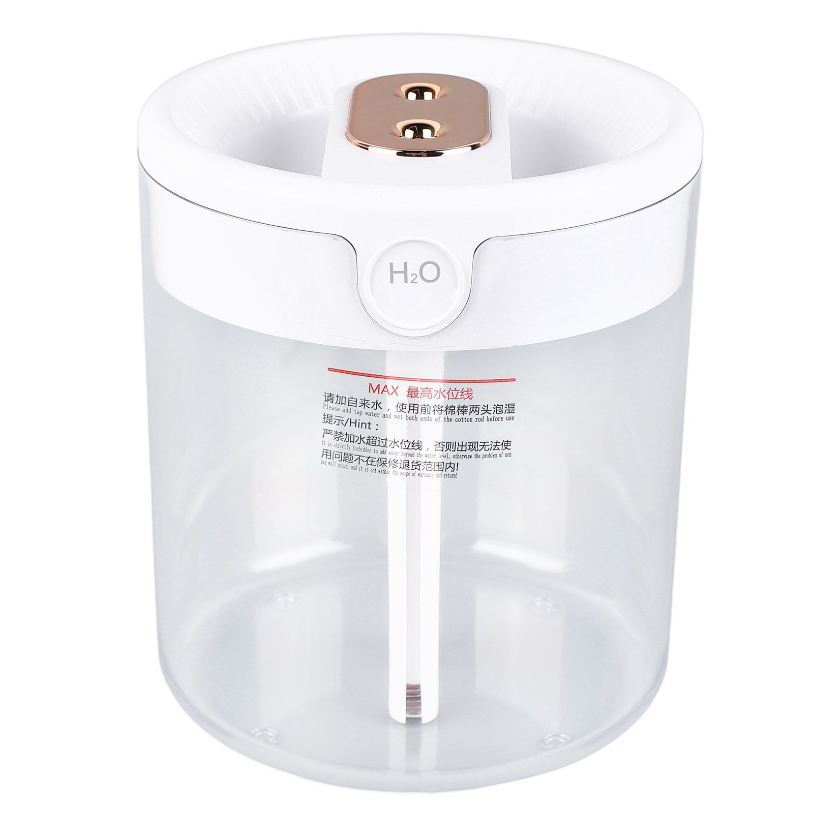 Humidifier 2L White Large Capacity Double Nozzle Mist Humidifier Home Bedroom Office Mute USB Night Light Air Vaporizer - Image 4