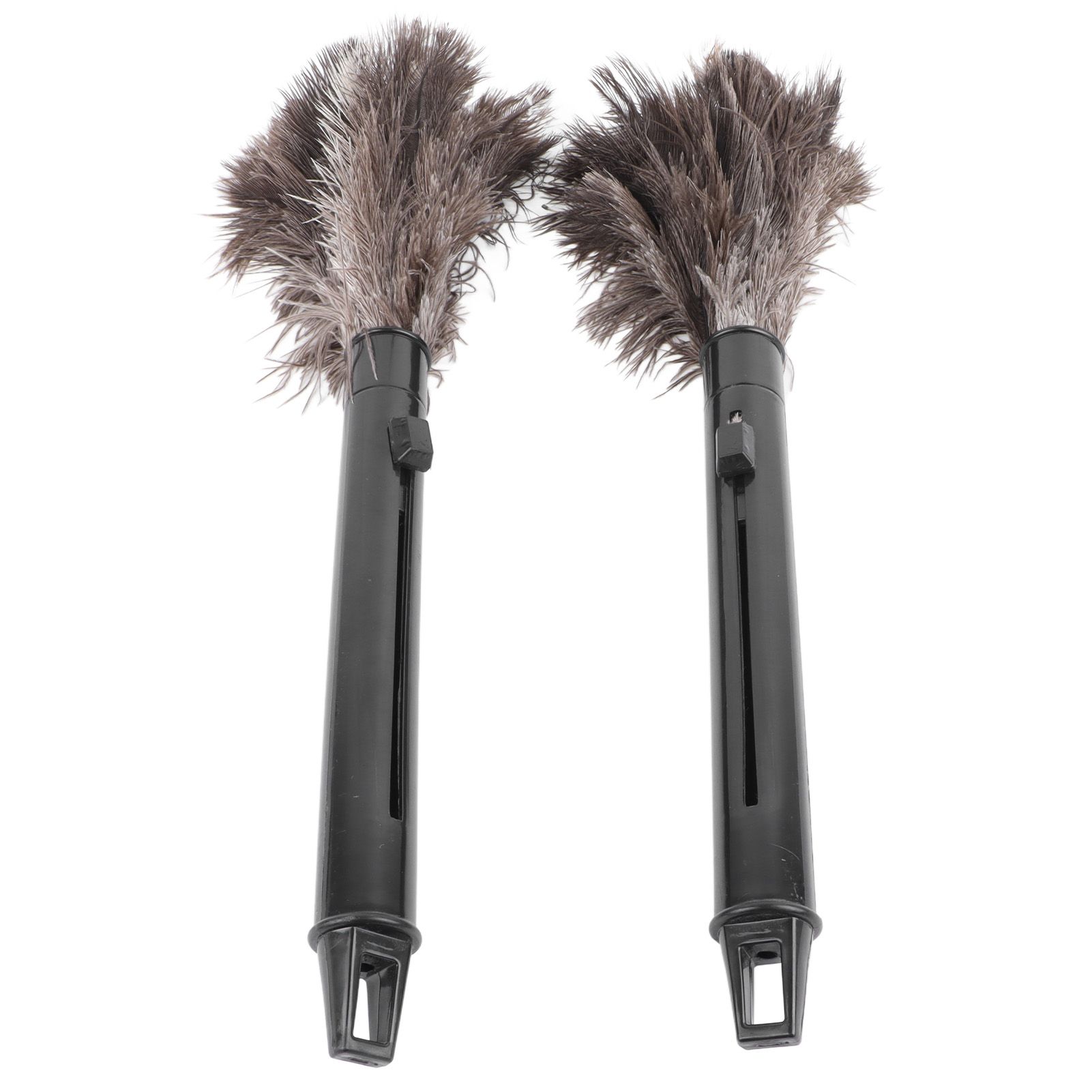 2Pcs Retractable Feather Duster Ostrich Feathers Duster with Long Handle for Home Cleaning - Image 1