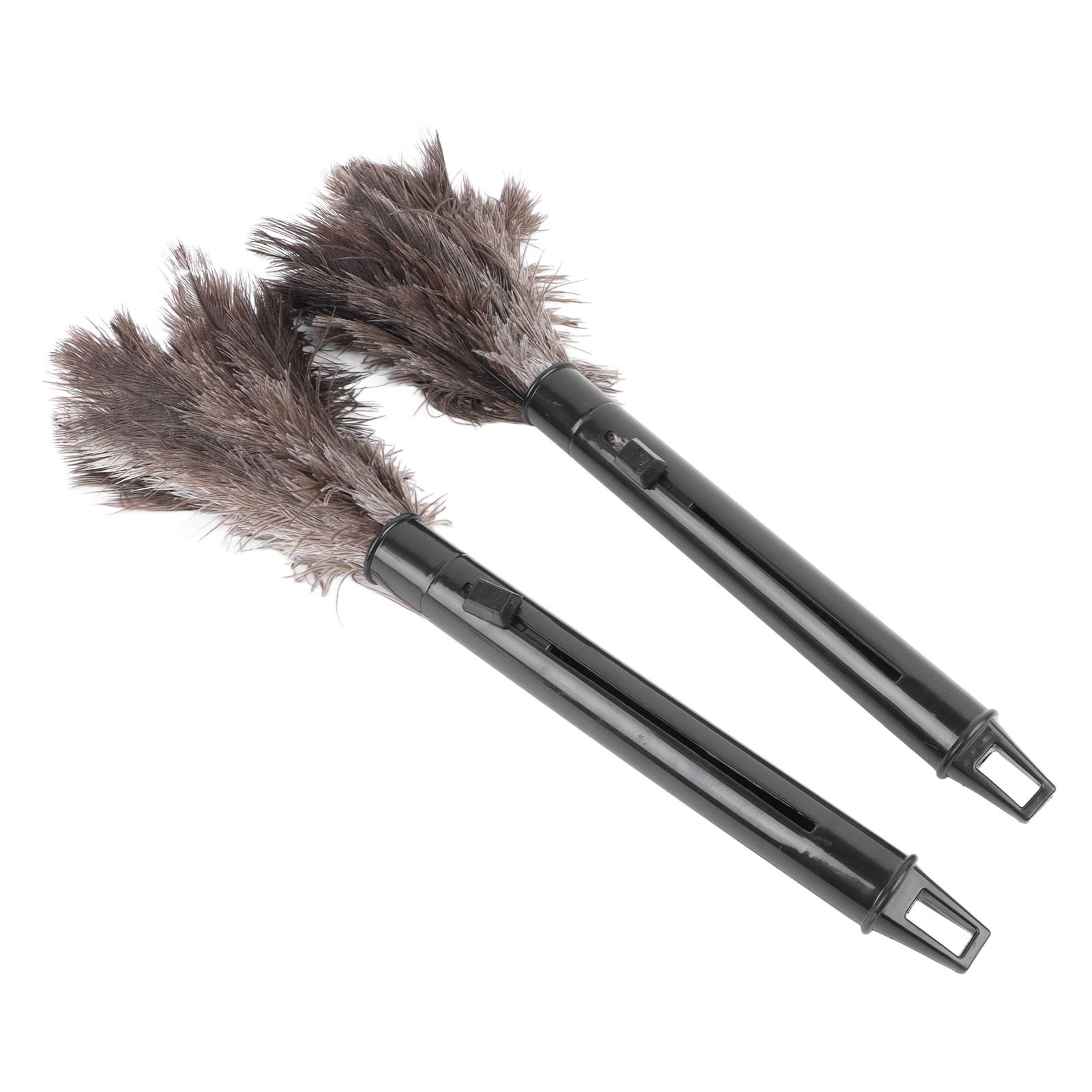 2Pcs Retractable Feather Duster Ostrich Feathers Duster with Long Handle for Home Cleaning - Image 2