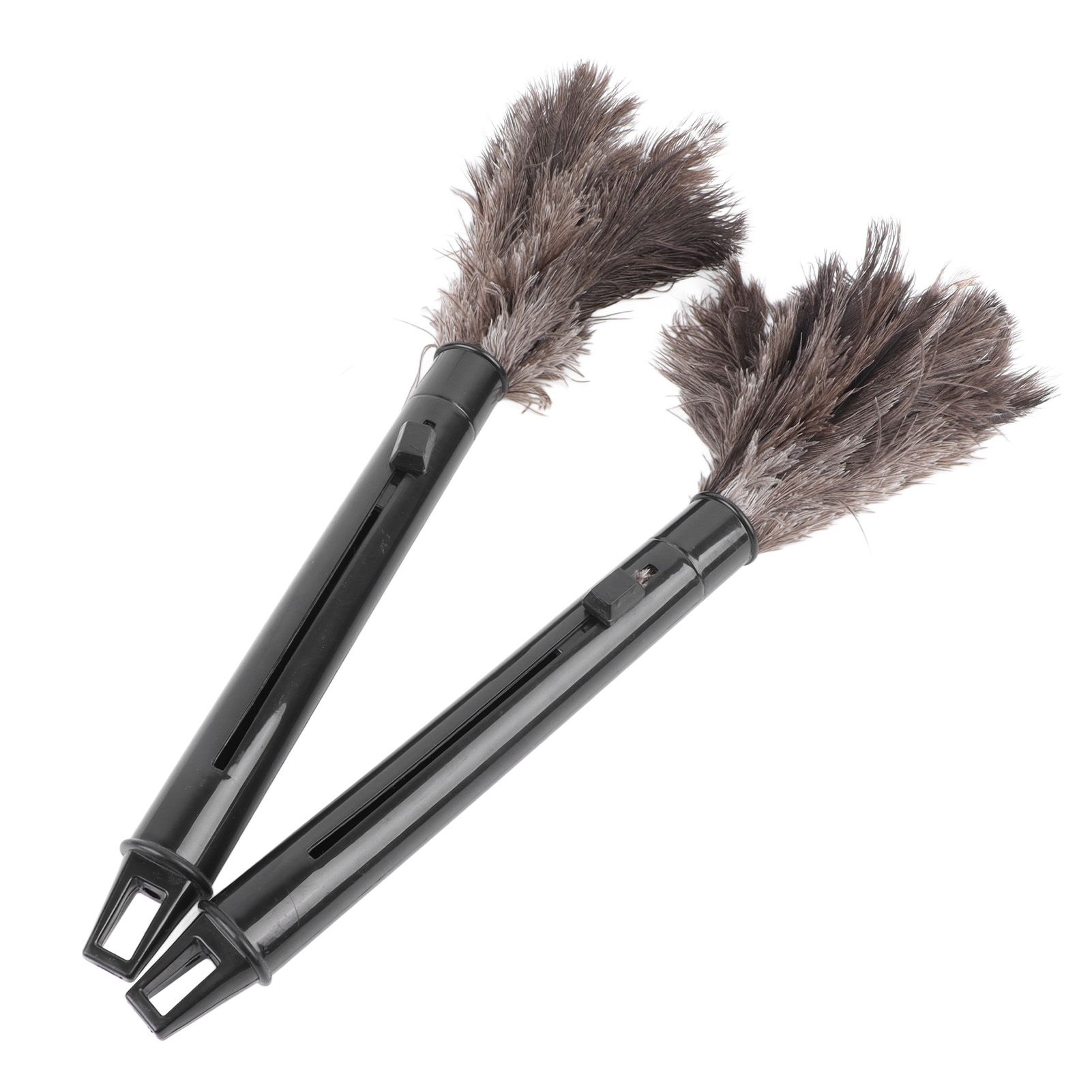 2Pcs Retractable Feather Duster Ostrich Feathers Duster with Long Handle for Home Cleaning - Image 3