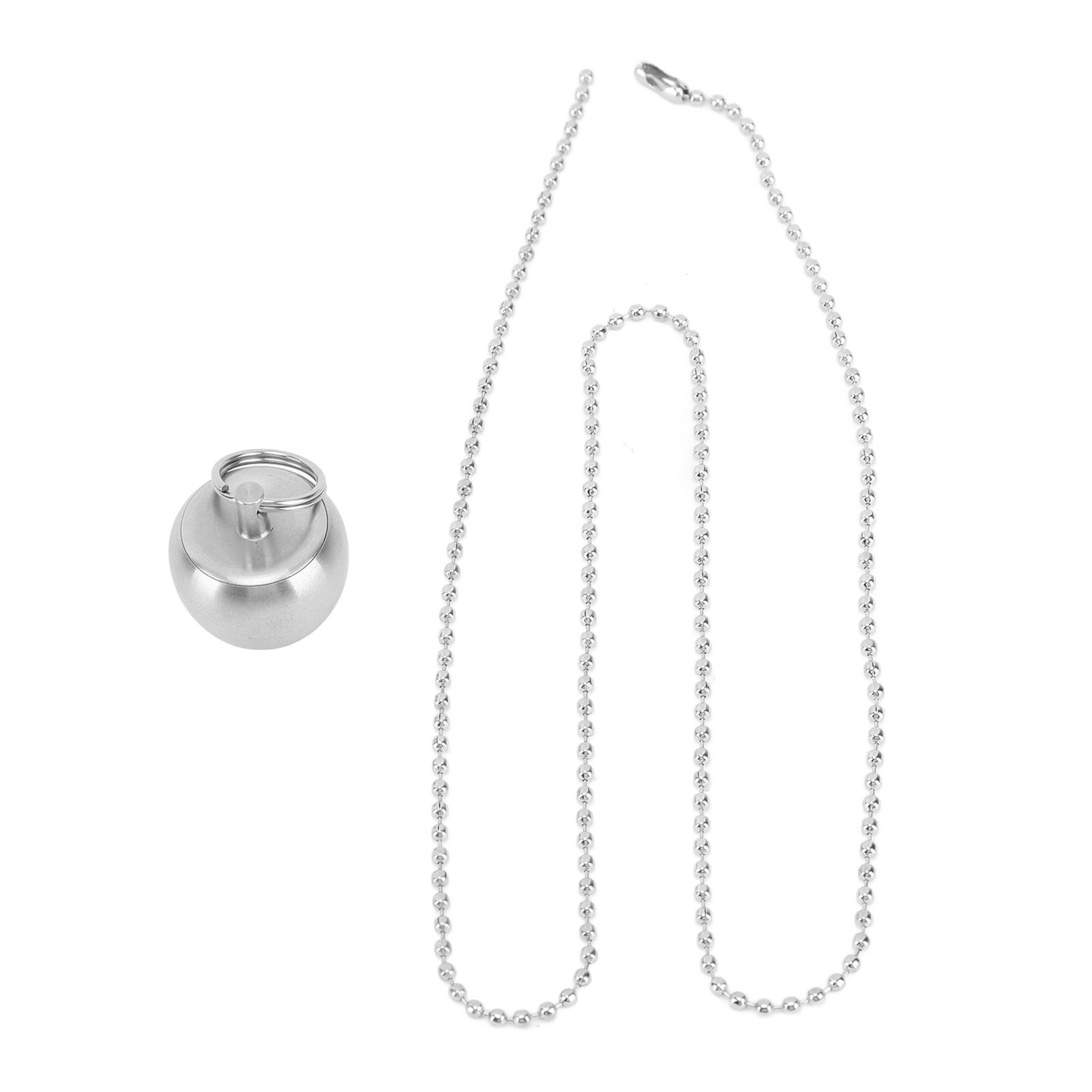 Portable Medicine Bottle Stainless Steel Mini Capsules Box Daily Medicine Container Case with Bead Chain for Outdoor Camping Travel - Image 1