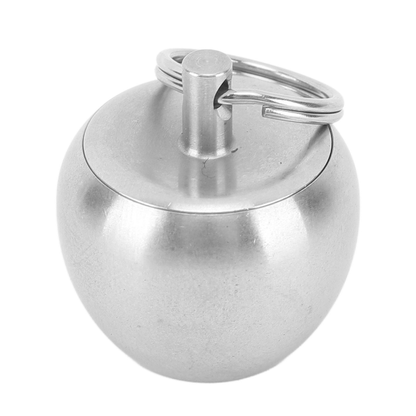 Portable Medicine Bottle Stainless Steel Mini Capsules Box Daily Medicine Container Case with Bead Chain for Outdoor Camping Travel - Image 3