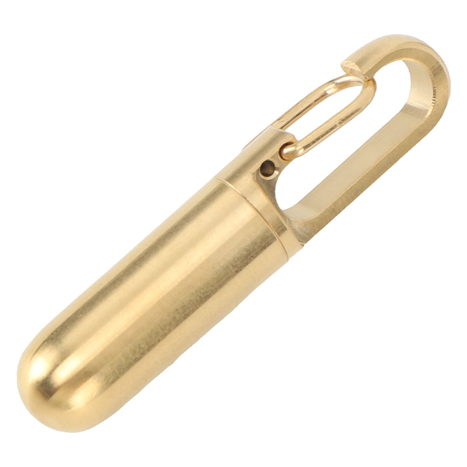 Keychain Medication Box Single Chamber Stainless Steel Keychain Medicine Organizer for Outdoor Travel Camping Gold - Image 6