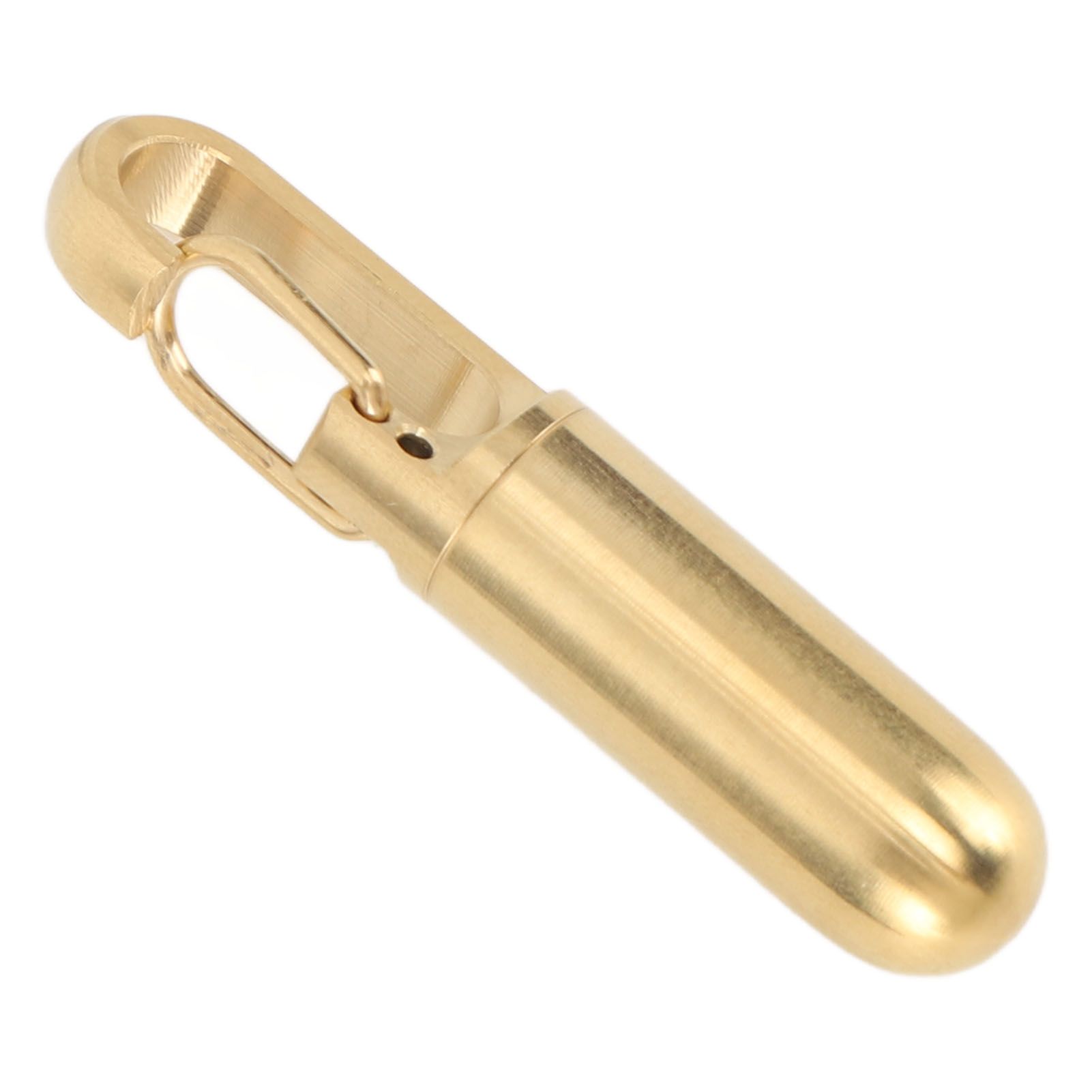 Keychain Medication Box Single Chamber Stainless Steel Keychain Medicine Organizer for Outdoor Travel Camping Gold - Image 7