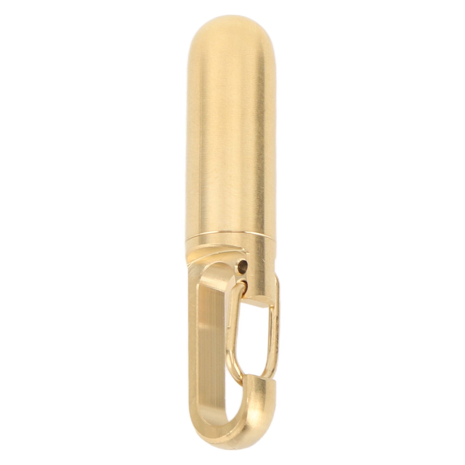 Keychain Medication Box Single Chamber Stainless Steel Keychain Medicine Organizer for Outdoor Travel Camping Gold - Image 8
