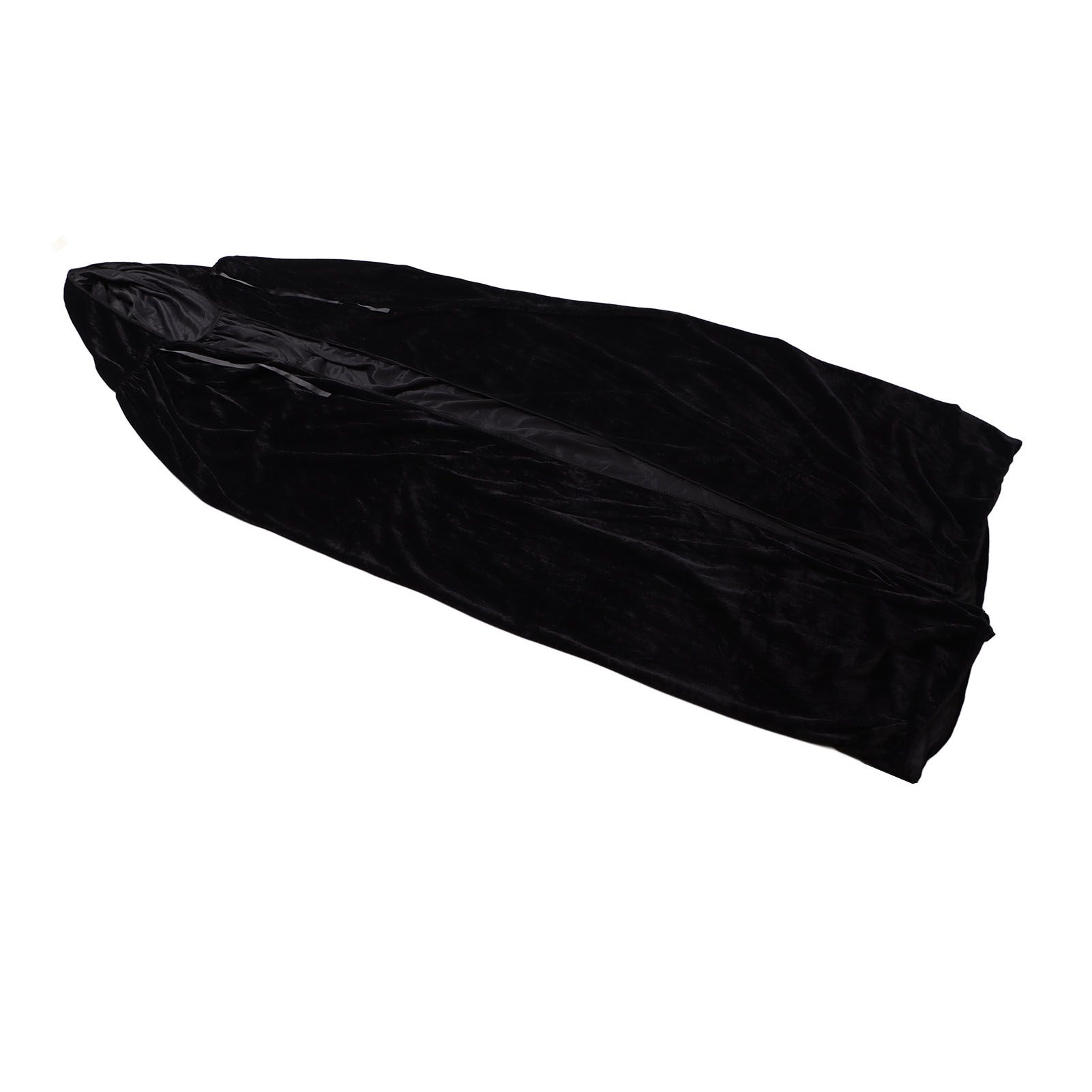 Hooded Cloak Large Witch Cape Black Velvet Comfortable to Wear Soft Touch Costume Cloak for Party Cosplay Roleplay - Image 2