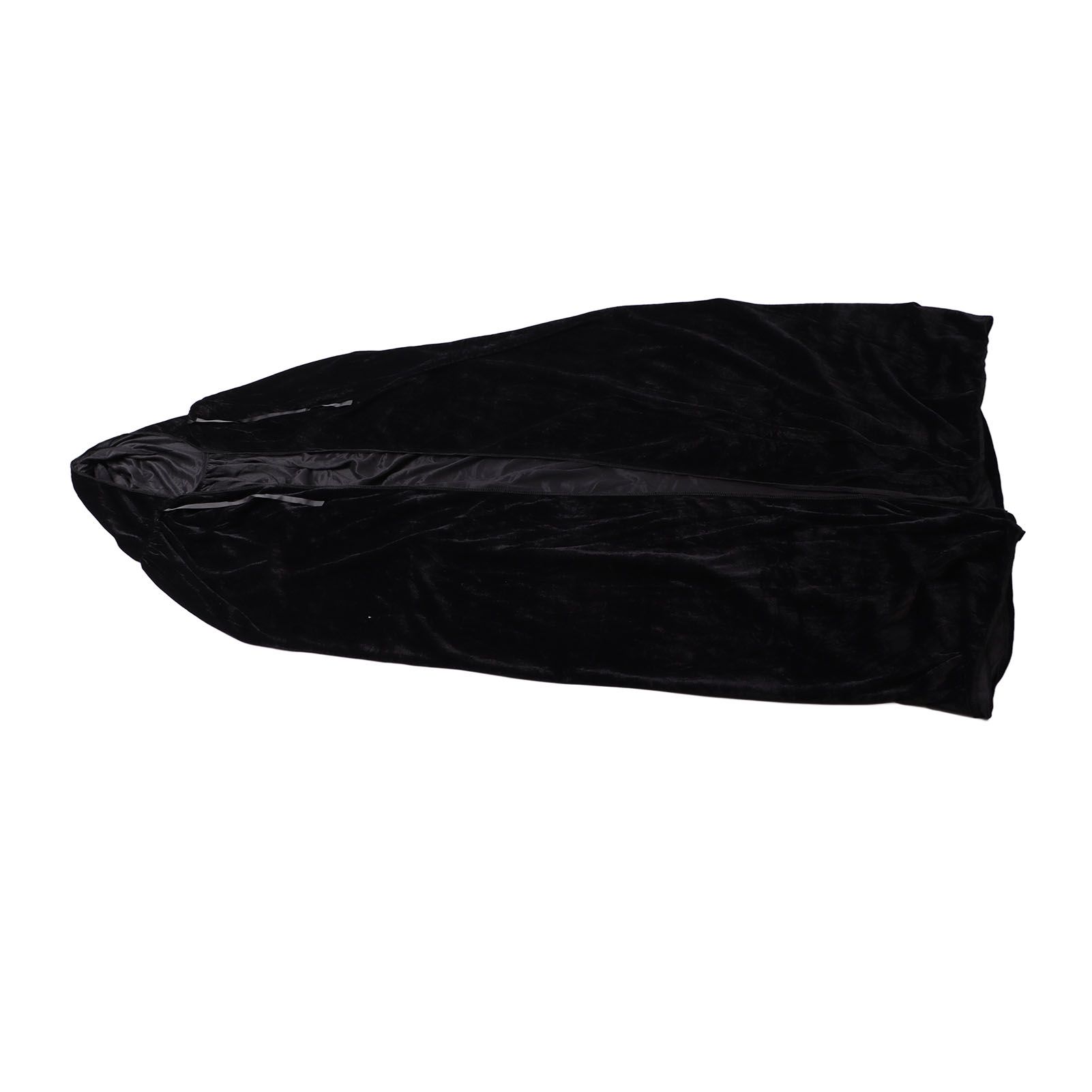 Hooded Cloak Large Witch Cape Black Velvet Comfortable to Wear Soft Touch Costume Cloak for Party Cosplay Roleplay - Image 3