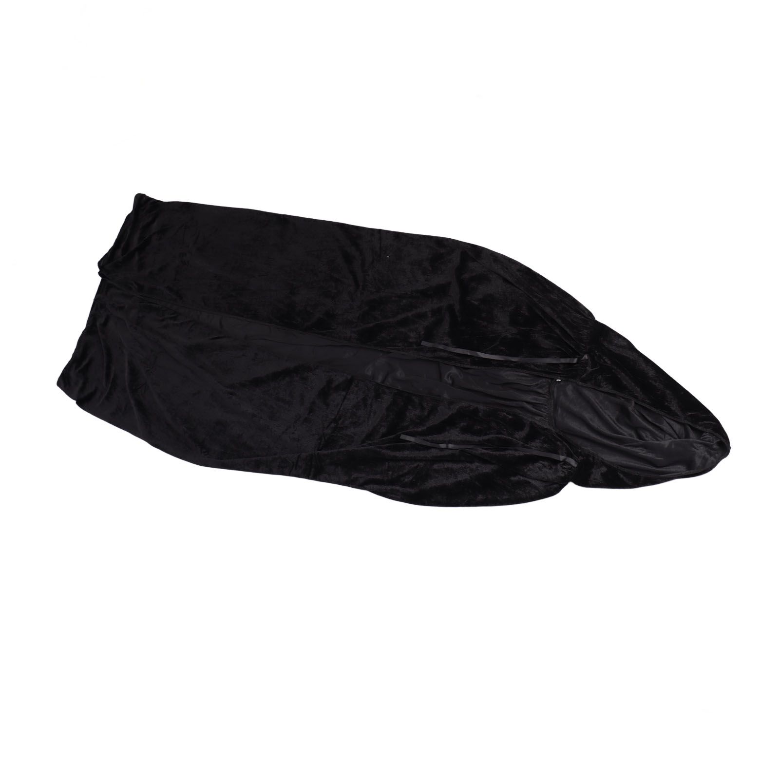 Hooded Cloak Large Witch Cape Black Velvet Comfortable to Wear Soft Touch Costume Cloak for Party Cosplay Roleplay - Image 5