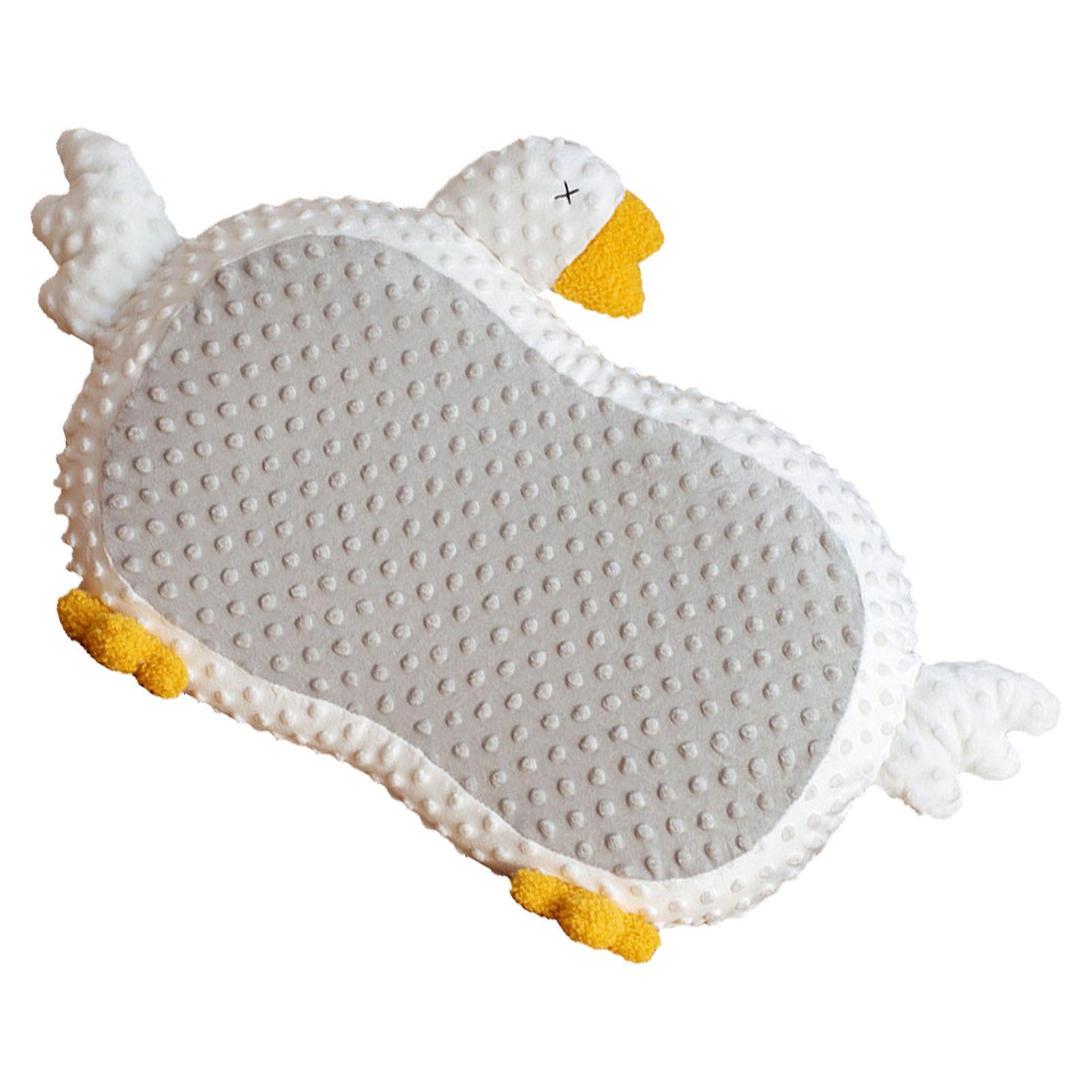Cat Belly Pillow Memory Foam Slow Rebound Throw Pillow Goose Shape Fuzz Single Cushion Gray - Image 2