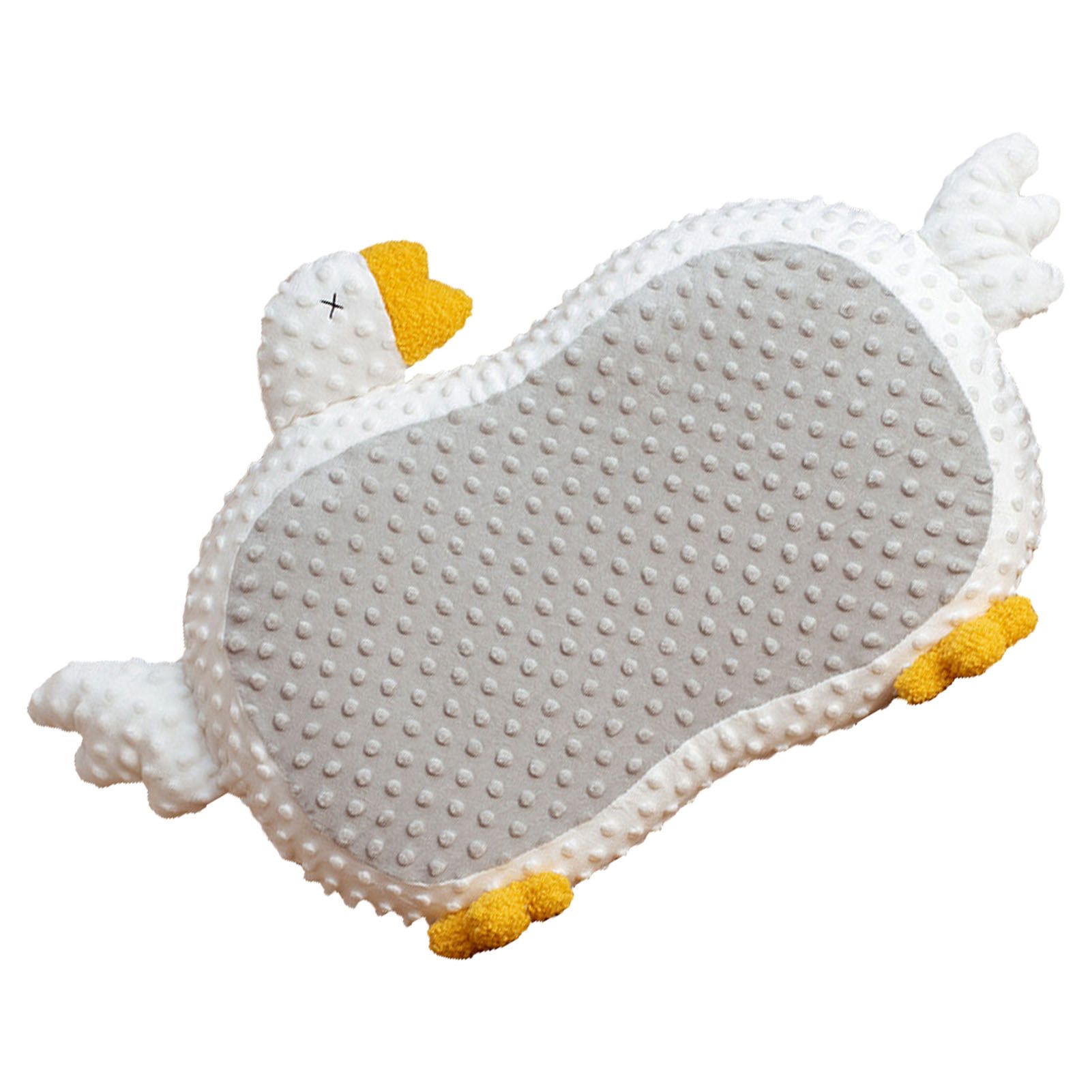 Cat Belly Pillow Memory Foam Slow Rebound Throw Pillow Goose Shape Fuzz Single Cushion Gray - Image 3