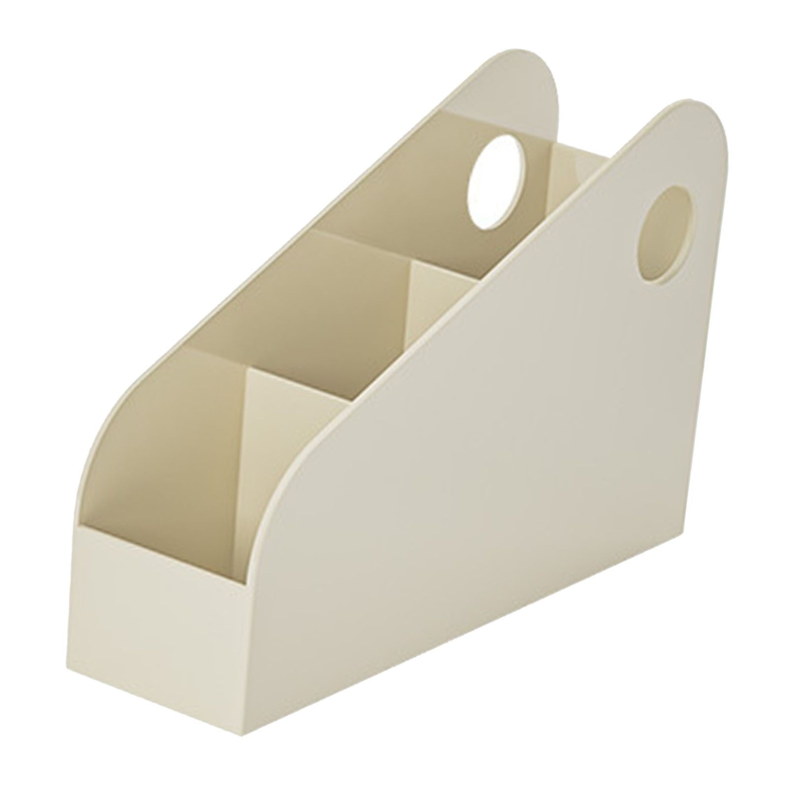Desk Organizer Space Saving Multifunctional Desktop Storage Box for Office Dormitory Book Stationery Creamy Yellow S - Image 2