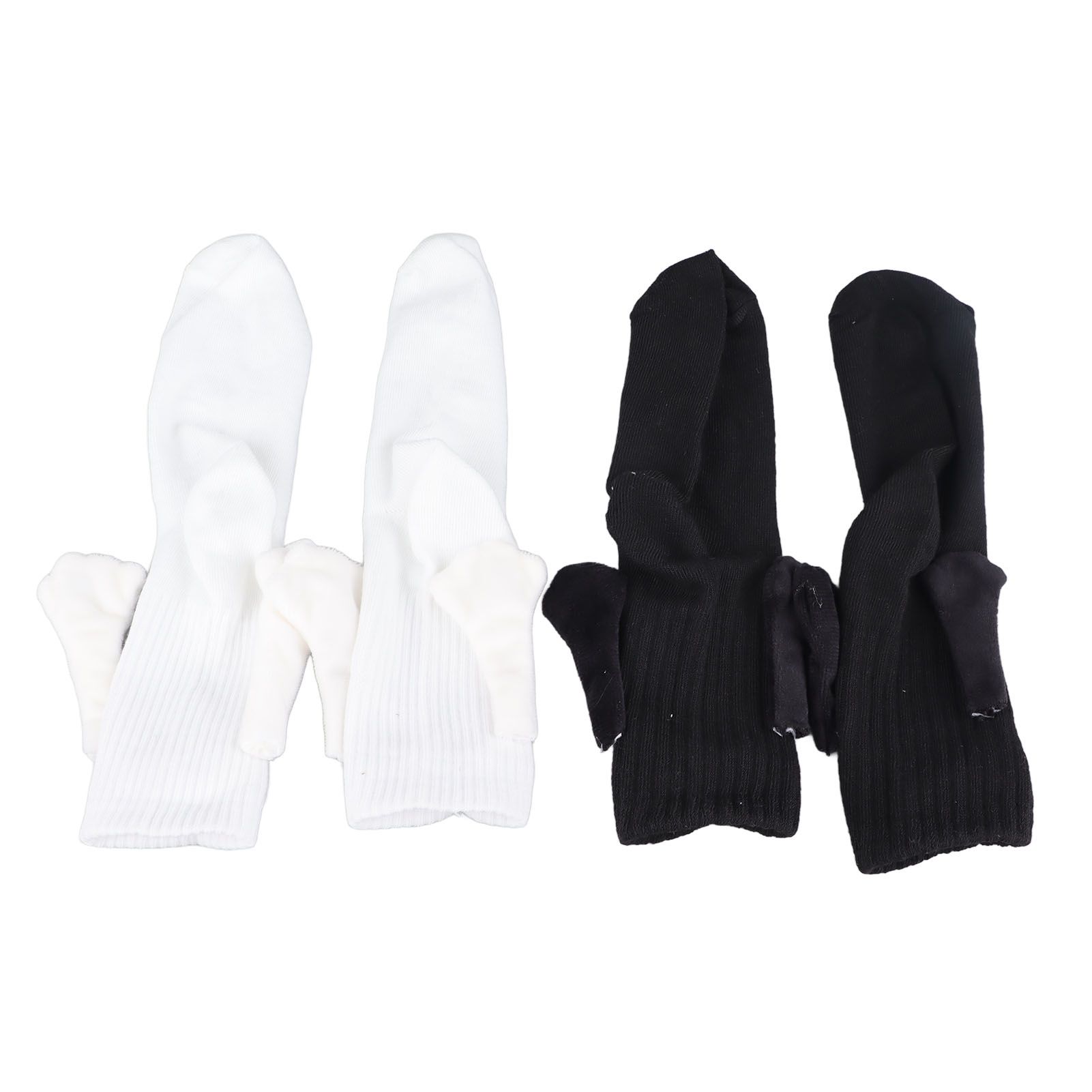 2 Pair Funny Magnetic Suction 3D Doll Couple Socks Funny Holding Hands Socks for Couple Black and White - Image 6