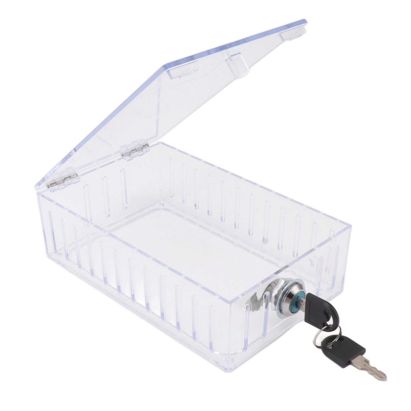 Thermostat Lock Box Large Universal Home Locking Thermostat Guard Clear Cover with Key for Thermostat On Wall - Image 2