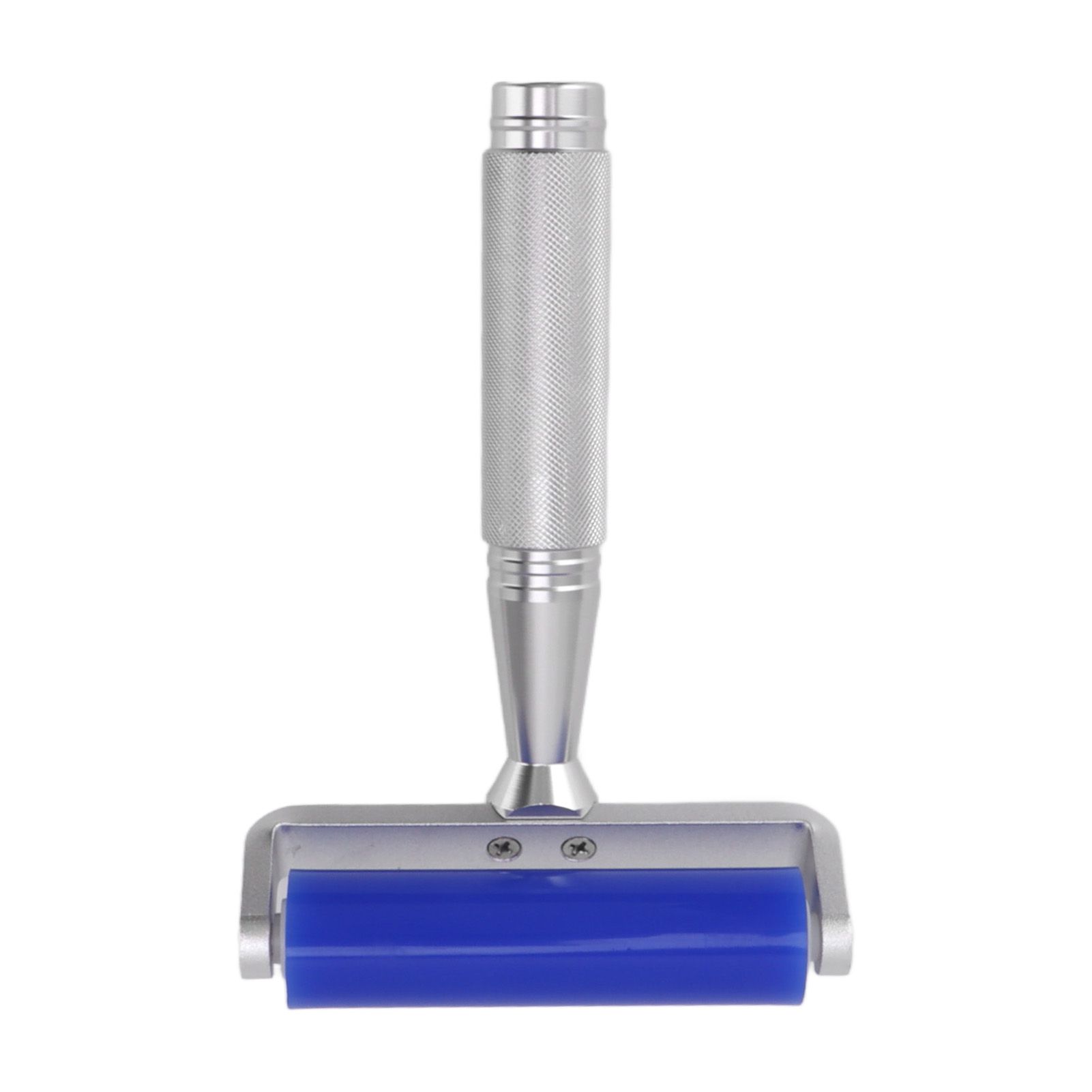 Blue Silicone Manual Roller Static Cleaner Tool Sticky Roller for Screen Film Hair Dust Remover Low Viscosity 4in - Image 1