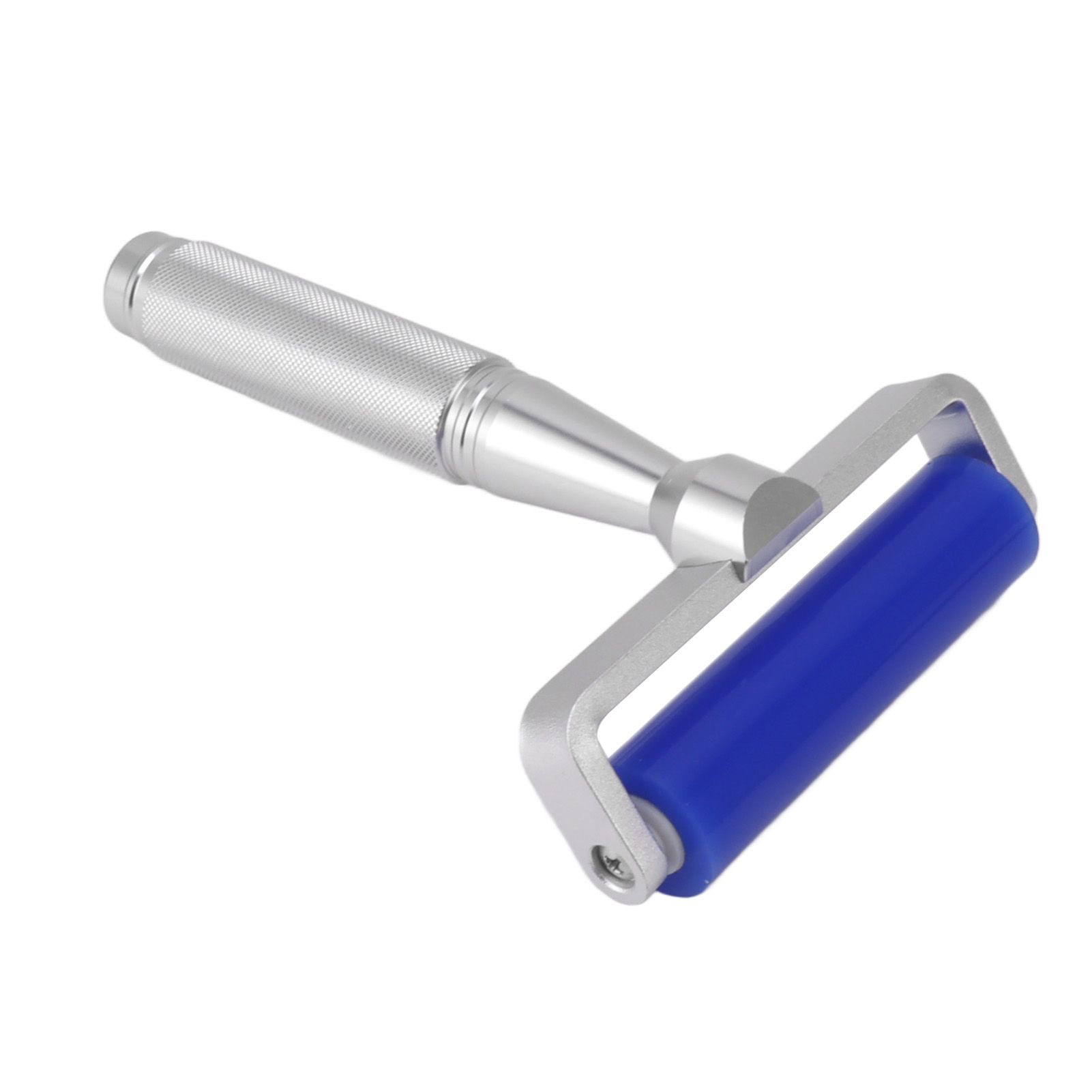 Silicone Manual Roller Cleaner Tool Laminated Static Lint Remover with Metal Handle Blue 8in - Image 4