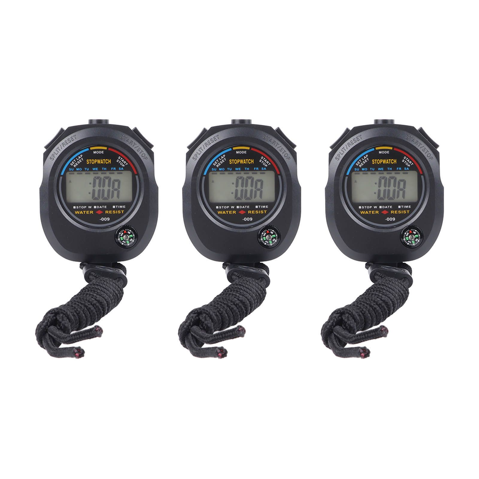 3 PCS Sports Stopwatch High Accuracy Waterproof 40mah Sports Stopwatch Timer for Running Swimming Basketball - Image 1