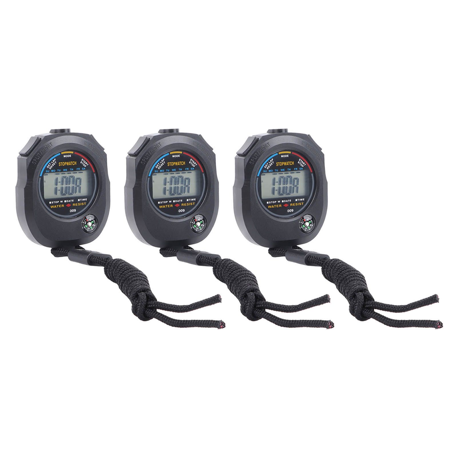 3 PCS Sports Stopwatch High Accuracy Waterproof 40mah Sports Stopwatch Timer for Running Swimming Basketball - Image 2