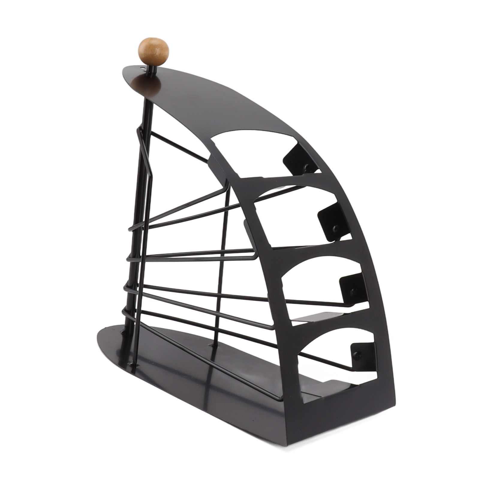 Remote Control Storage Rack Iron Holder Hollow 4 Compartment Remote Control Organizer Box for Desk Office - Image 6