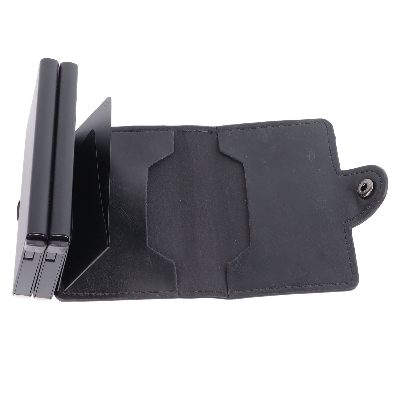 Card Holder Black Card Case RFID Blocking Aluminium Alloy PU Anti Degaussing Large Capacity Withstand Wear Card Wallet - Image 6